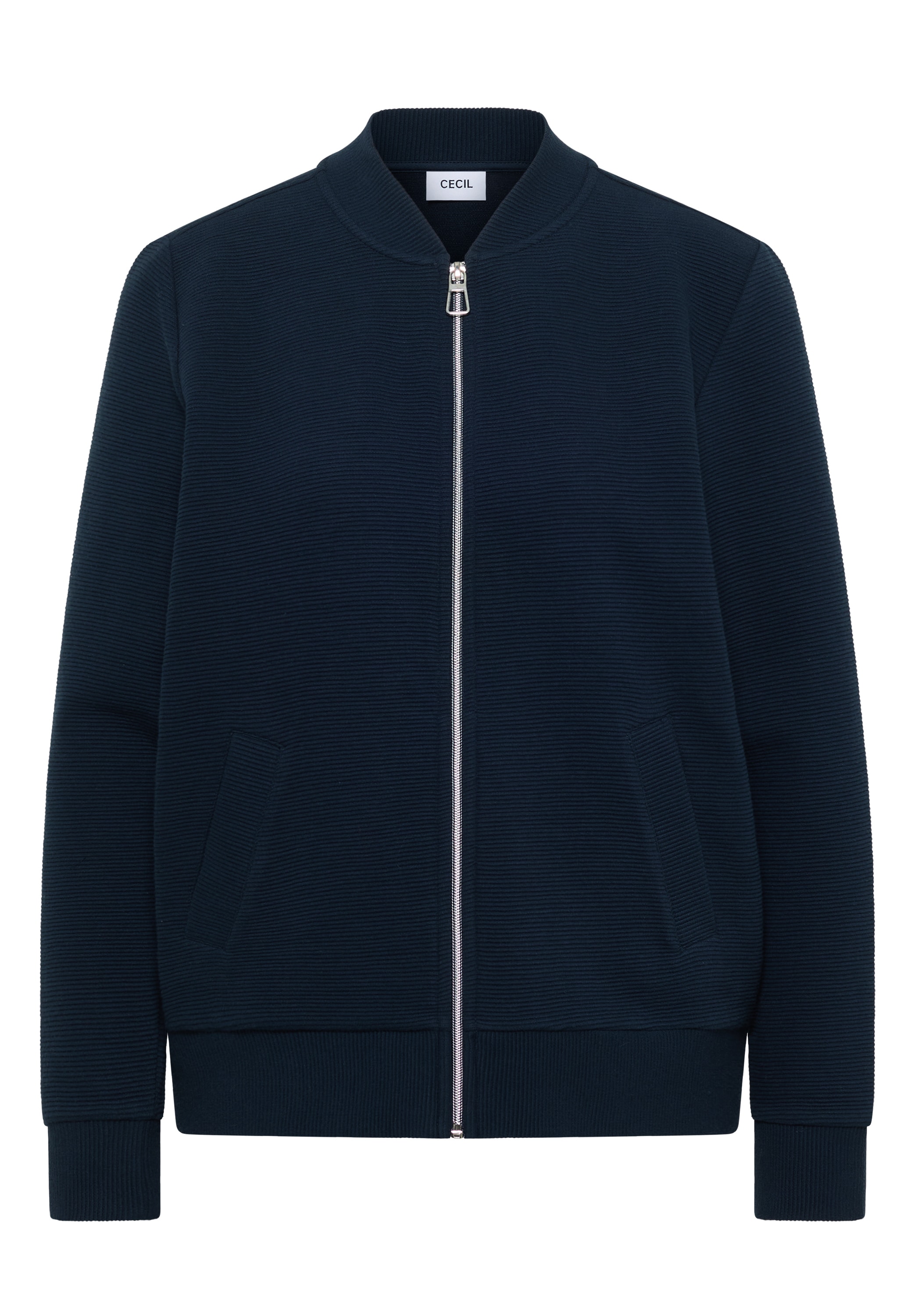 Cecil Veste sweat mit feiner Ottoman-Struktur