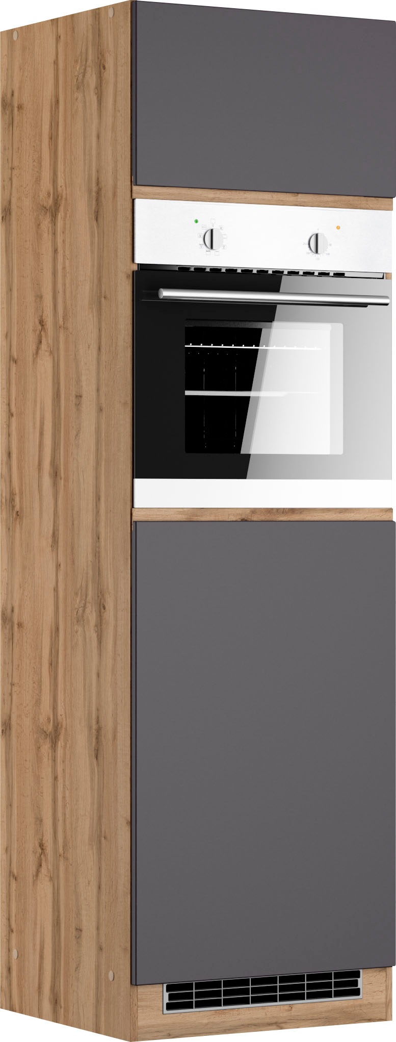KOCHSTATION Armoire d'encastrement pour four »KS-Riesa« Largeur 60 cm, façades MDF