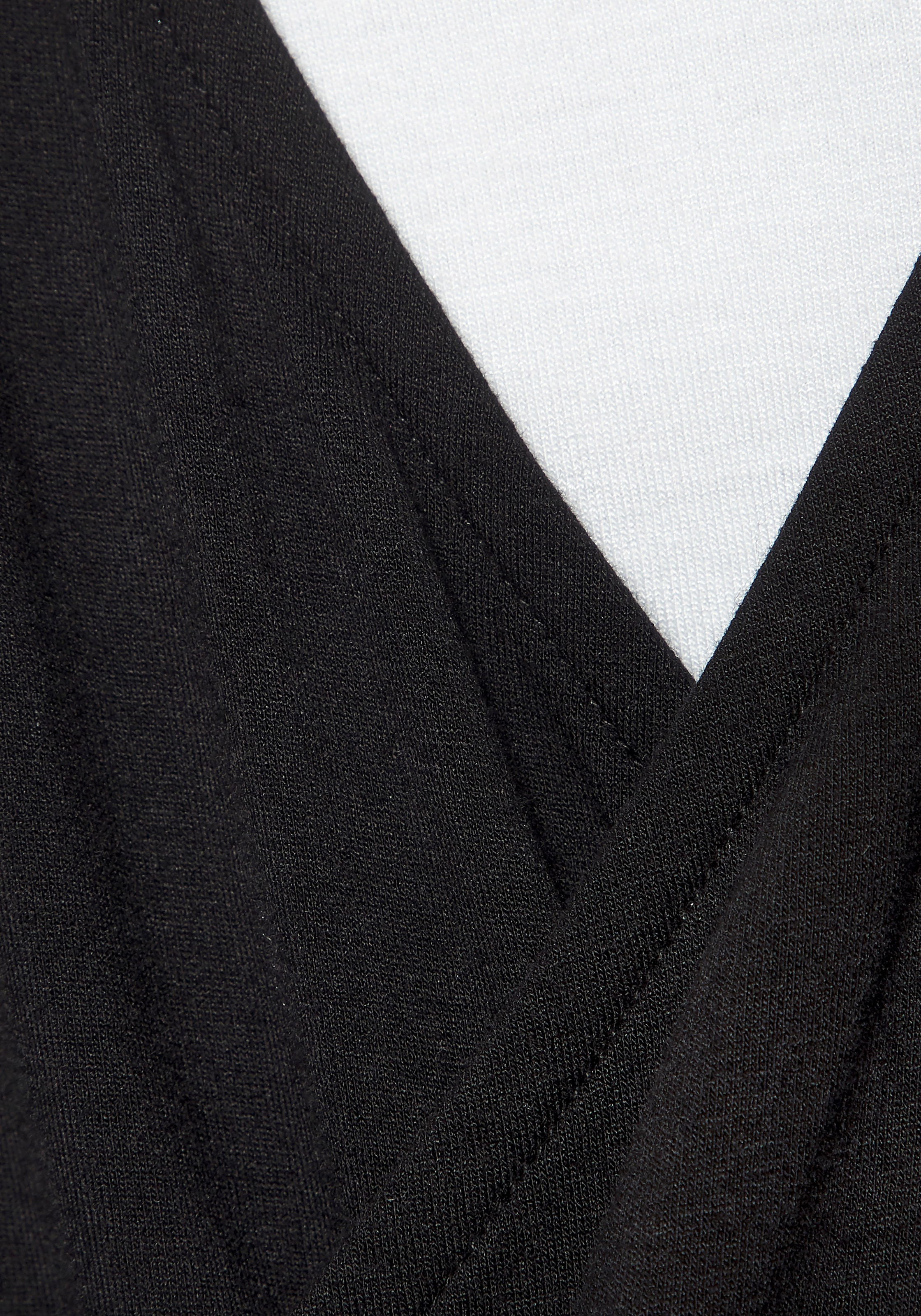 LASCANA Jerseykleid Ohne Taschen mit zweilagiger Optik