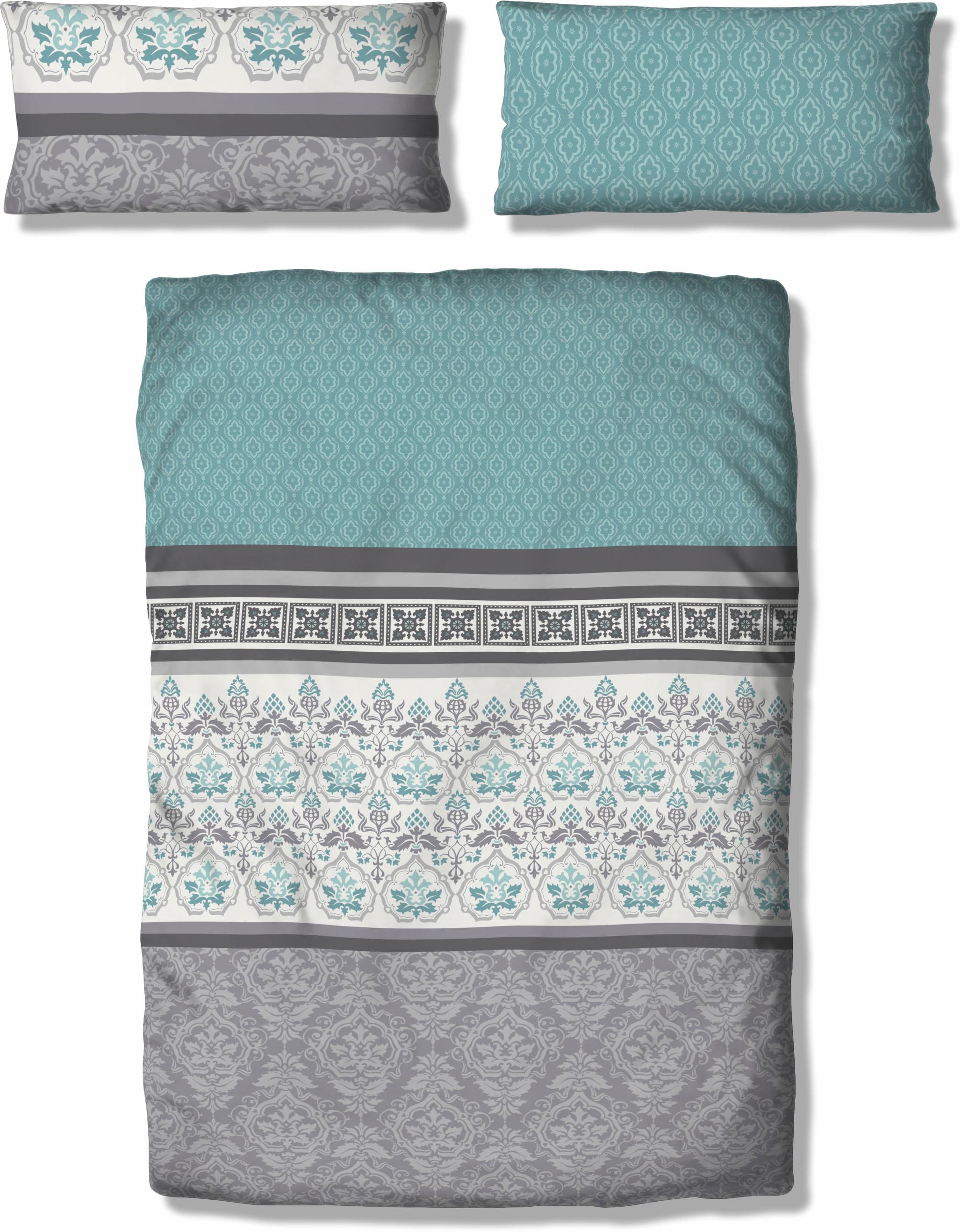 Home affaire Bettwäsche »Cremona in Renforcé, Biber (Flanell) und PolyCotton Qualität, romantisch, verspielte Ornamente, geeignet im Winter & Sommer, Landhausstil«, (2 tlg.)