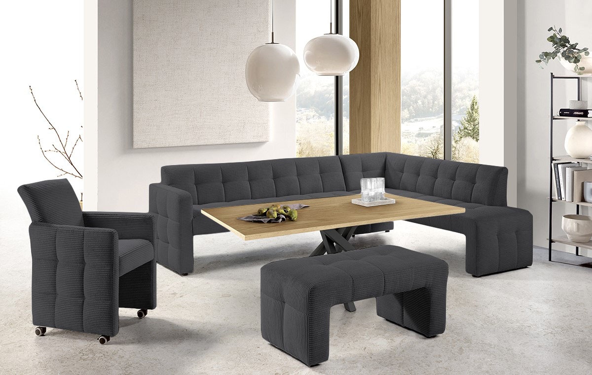 exxpo - sofa fashion Essbank »Barista, bequem und elegant, hohe Bodenfreiheit« Eckbank Barista bequem und elegant, hochwertige Detailverarbeitung