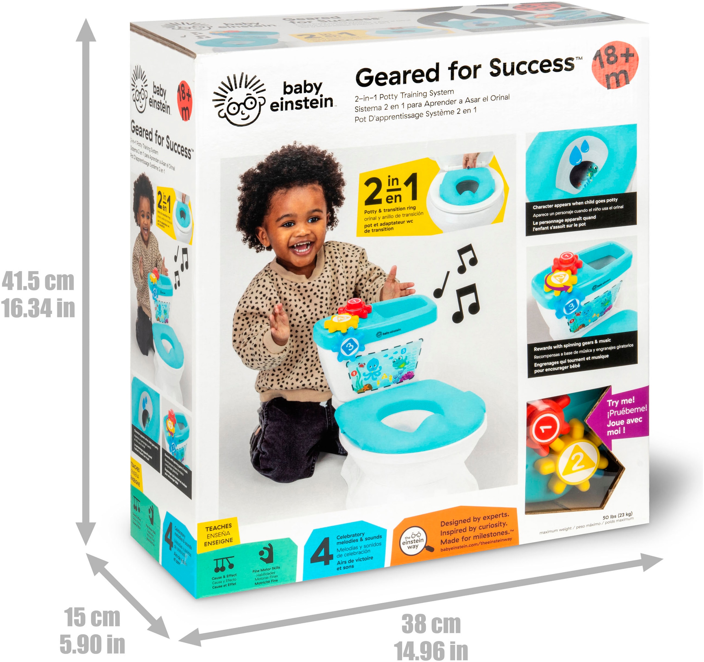 Baby Einstein Entraîneur de toilettes »Geared for Success™ 2-in-1 Potty Training System« mit Sound
