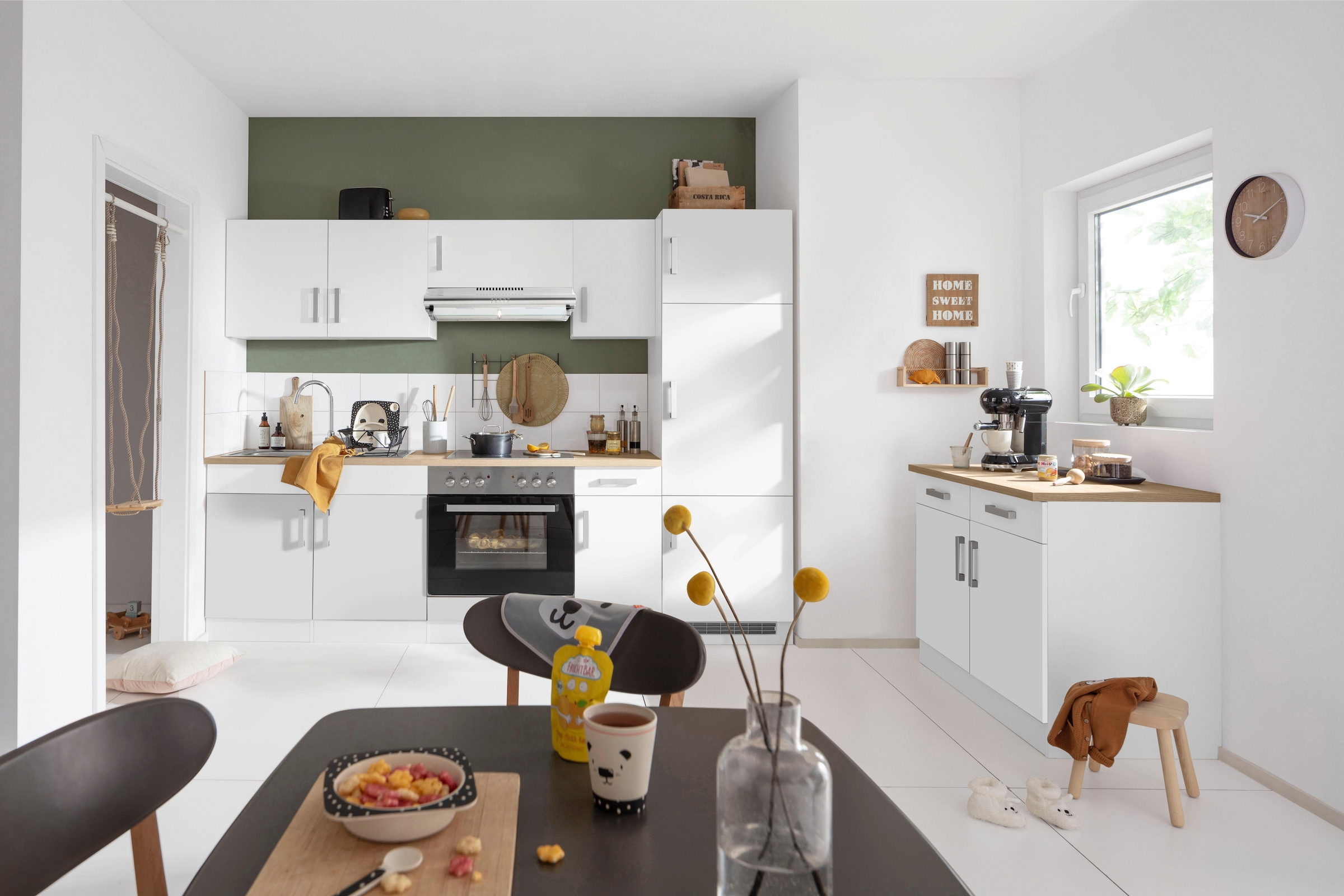 KOCHSTATION Kitchenette »KS-Gera« Largeur 270 cm, au choix avec appareils électroménagers, avec plan de travail