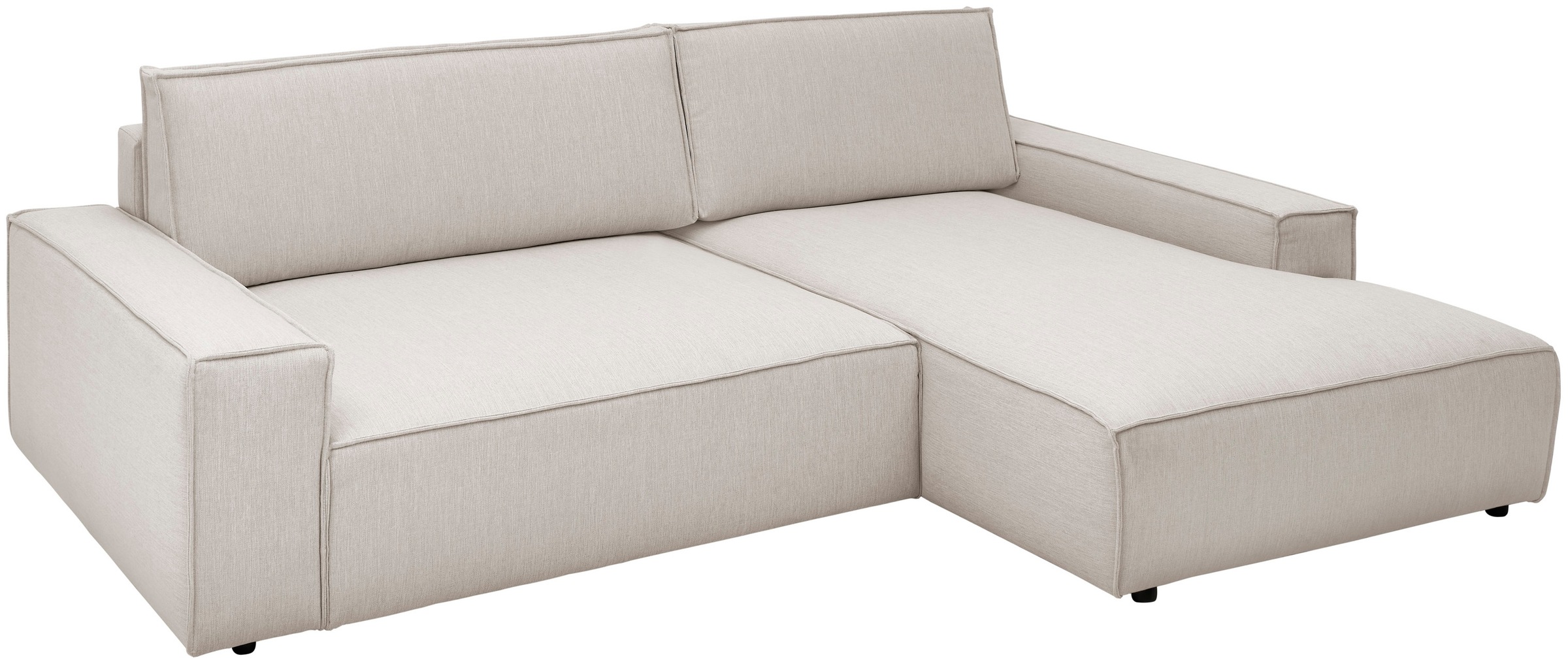 Home affaire Ecksofa »NEU: SHERWOOD XXL 284, Big-Sofa L-Form, tiefe Sitzfläche 95 cm, Cord«, Recamiere rechts/links, als Schlafsofa stellbar, Cord u. Leinenoptik