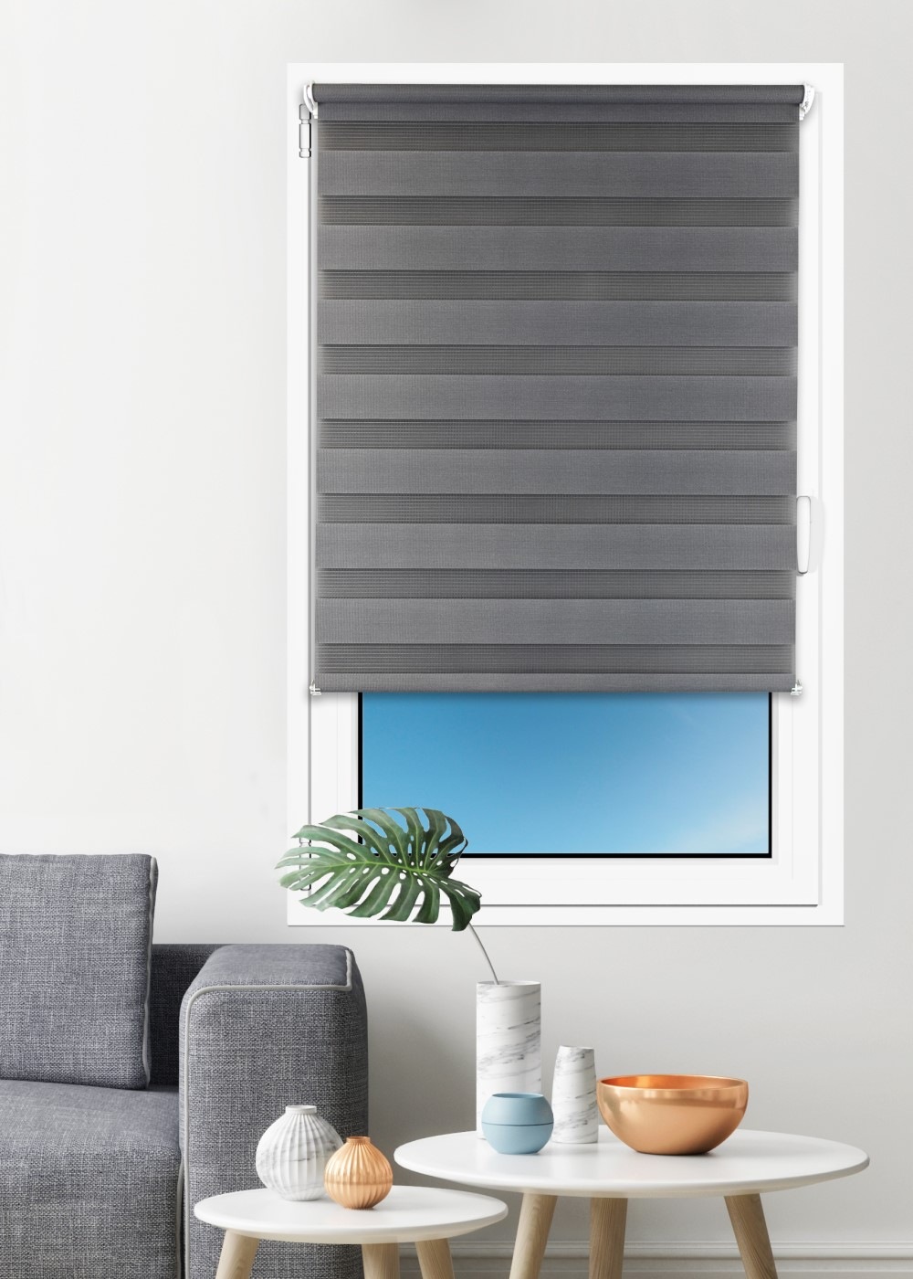 Image of Kutti Doppelrollo »Sola«, Lichtschutz, ohne Bohren, freihängend, Lichtschutz bei Ackermann Versand Schweiz