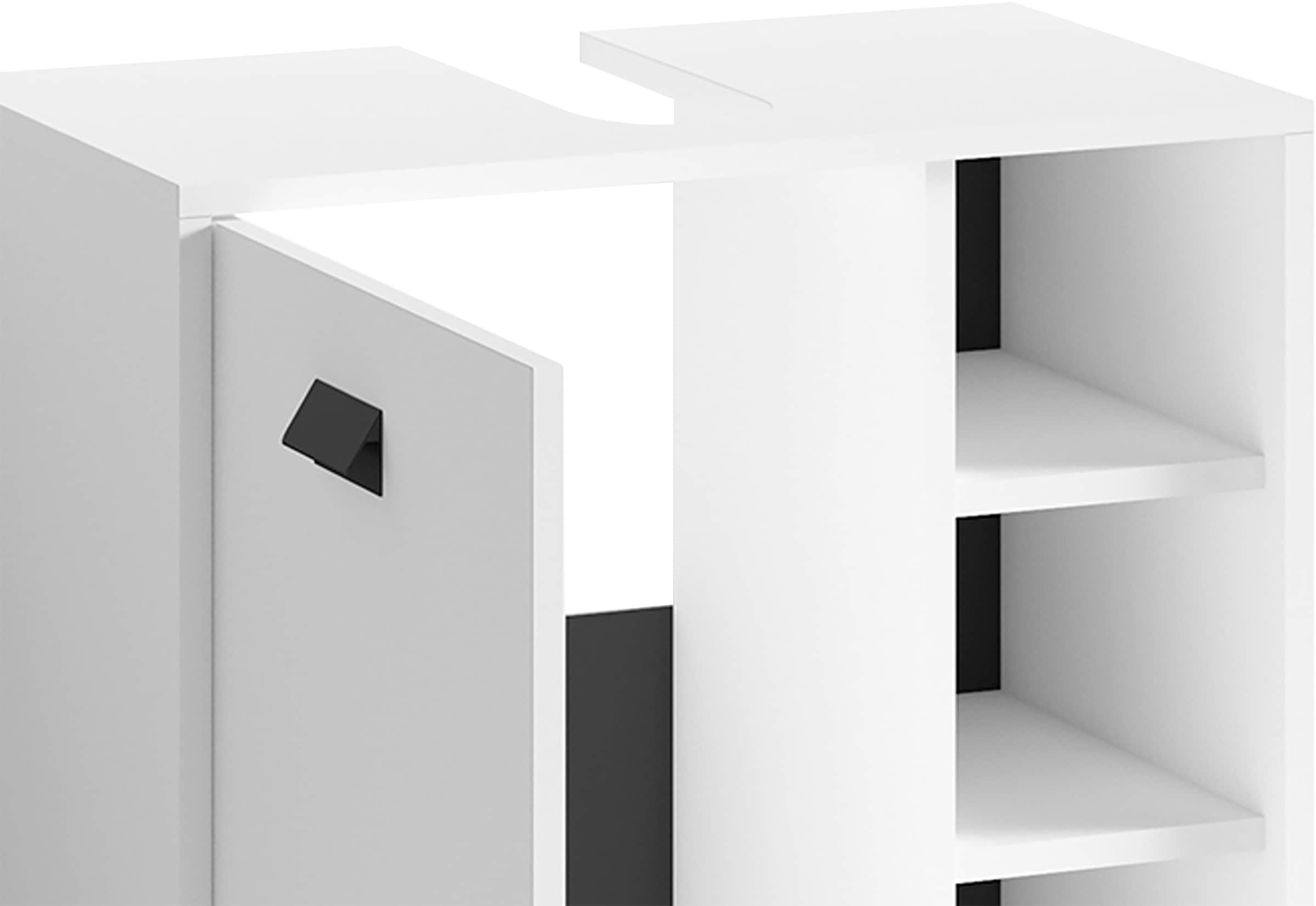 byLIVING Waschbeckenunterschrank »Wellness« 1 Stk. tlg. 60cm Waschbeckenunterschrank mit Metallgriff und viel Stauraum.