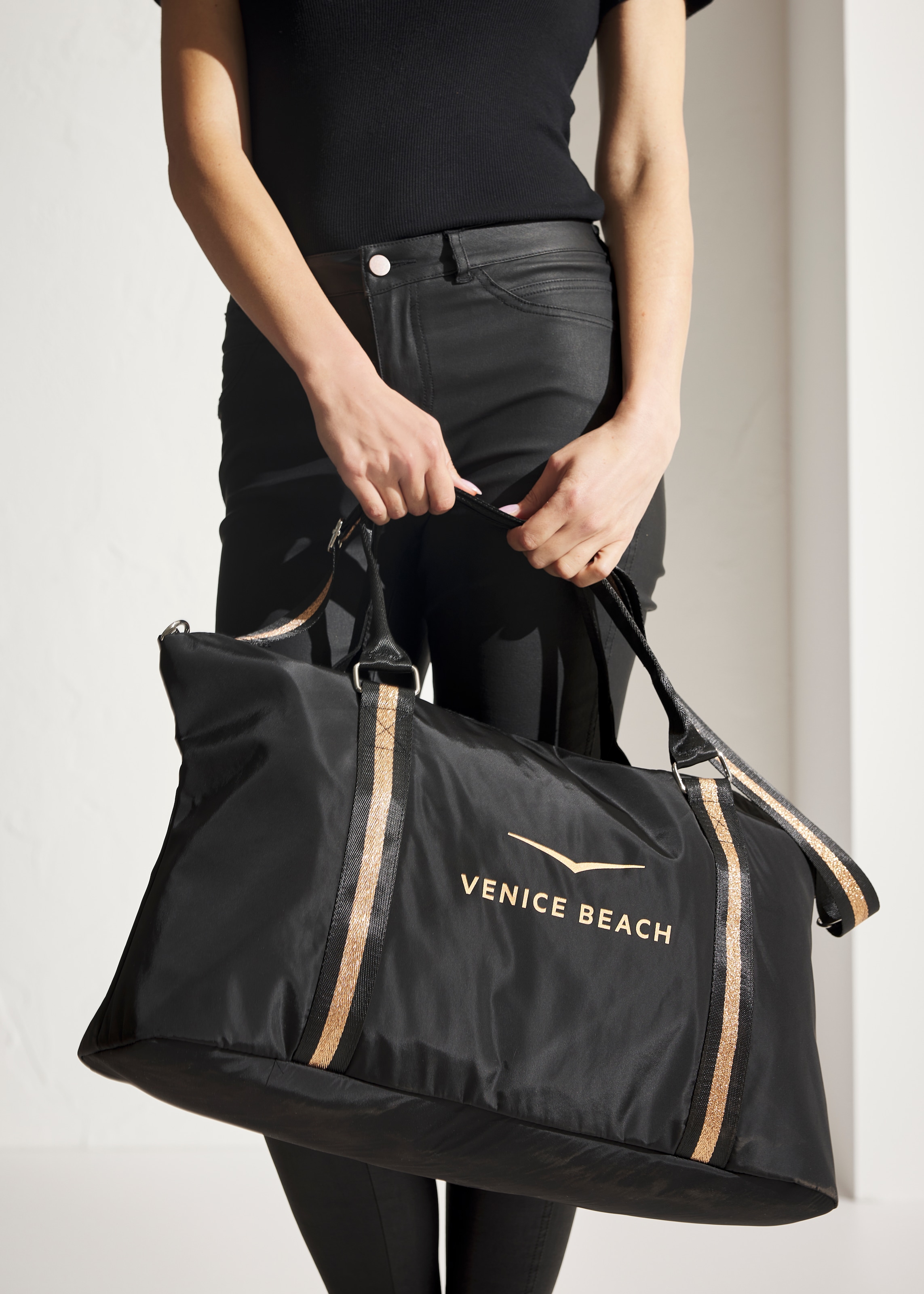 Venice Beach Sporttasche, grosse Umhängetasche, Weekender, Strandtasche mit Druck VEGAN