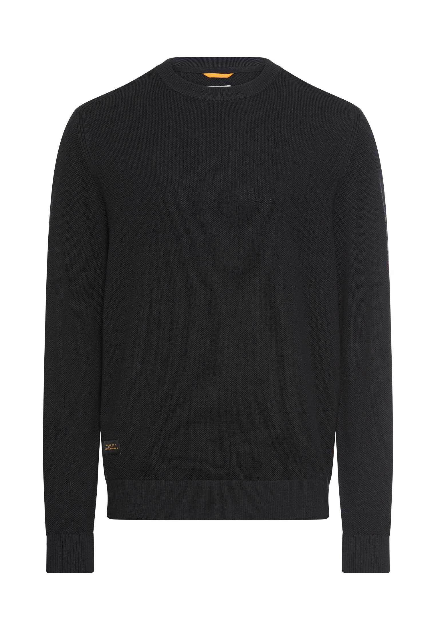 Image of camel active Strickpullover unifarben und aus reiner Baumwolle