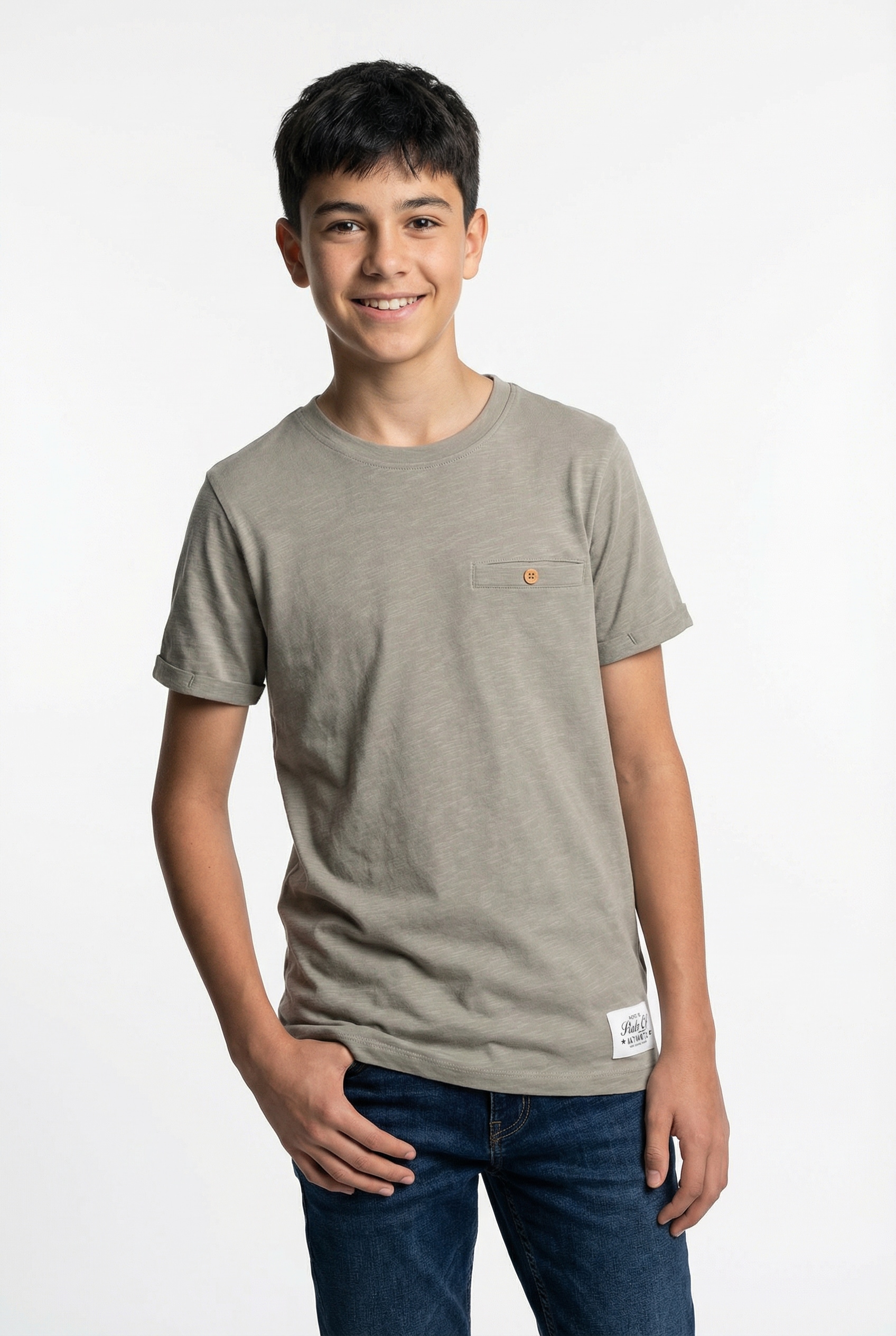 Image of Name It Kurzarmshirt "NKMVINCENT SS TOP F NOOS" Baumwolle, Brusttasche