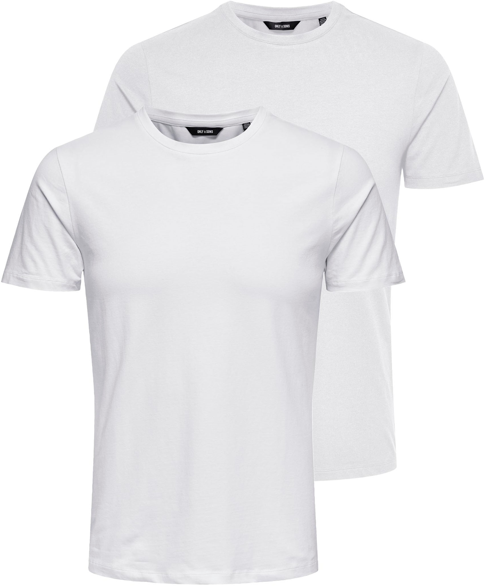 T-Shirt »BASIC LIFE SLIM O-NECK 2-PACK«