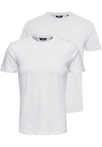 ONLY & SONS T-Shirt »BASIC LIFE SLIM O-NECK 2-PACK«, (Packung, 2 tlg., 2er-Pack) kaufen