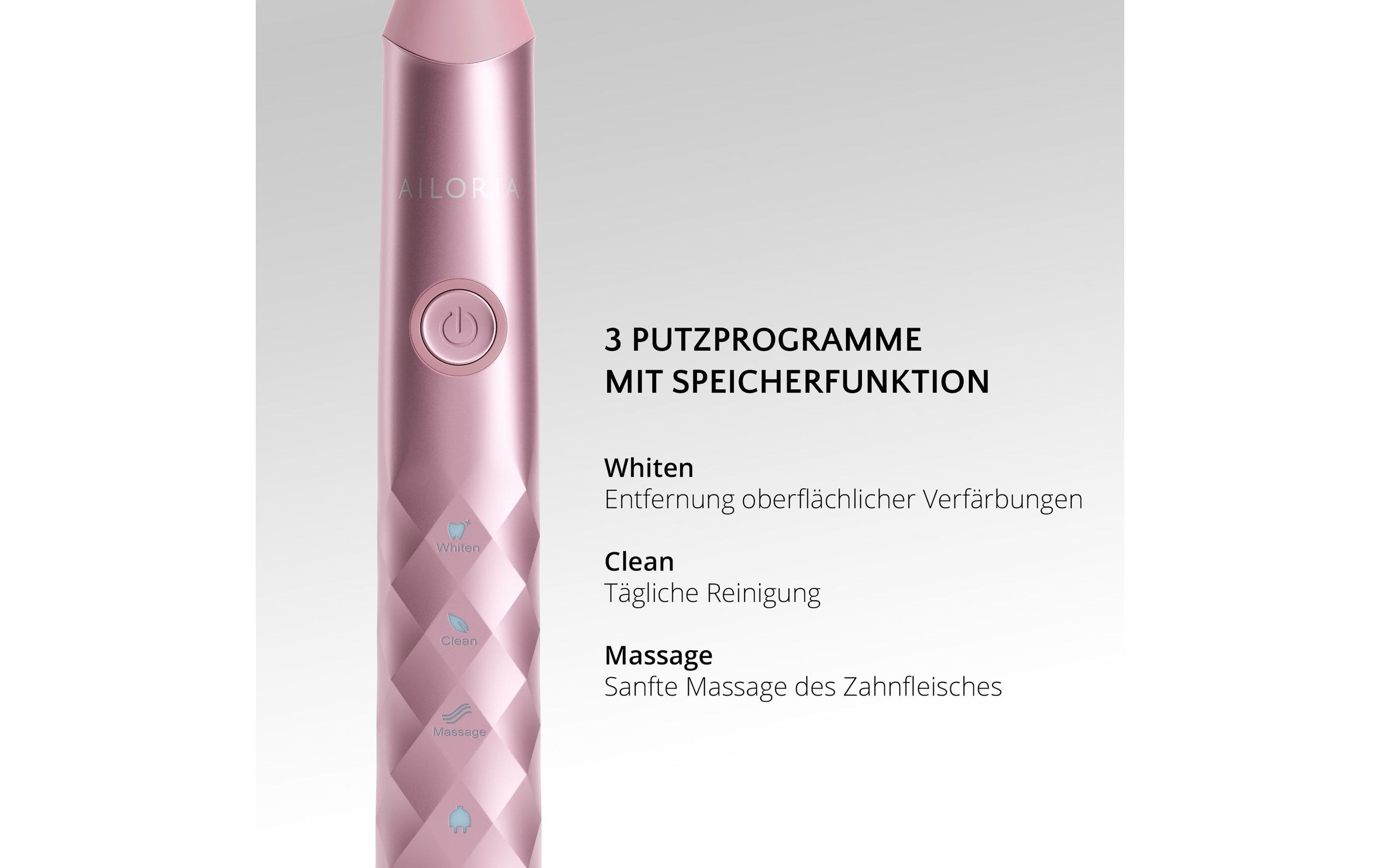 AILORIA »Schallzahnbürste Shine Bright Set« Brosse à dents sonique édition été avec étui