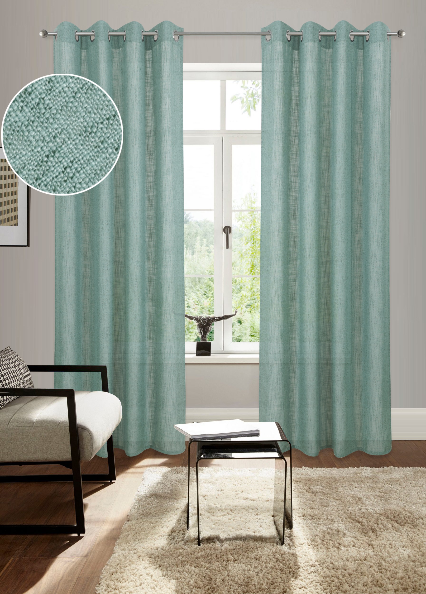 Image of Bruno Banani Gardine "Jaden" Ösen 1 Stk. tlg. modern, zeitloser Schal, Leinenoptik