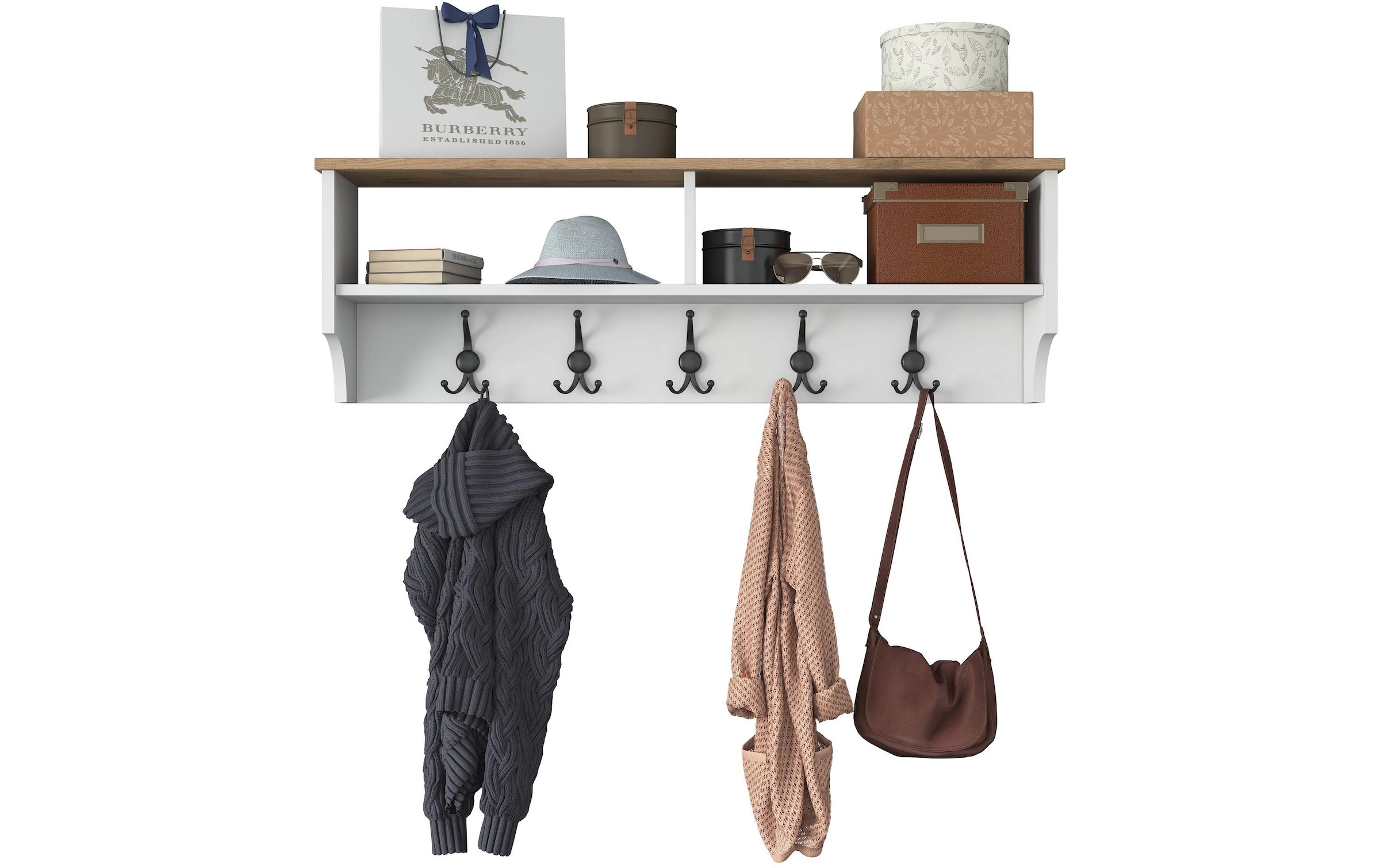 Image of WOODY FASHION Garderobenleiste "P2 - 2460 120 cm x 37.2 cm"