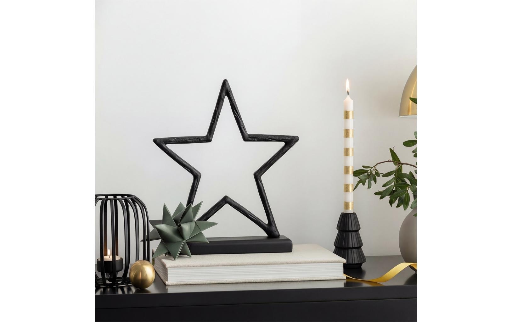 Villeroy & Boch »Villeroy & Boch Stern Christmas Chic Metall Schwarz 26 cm Sterne, Schwarz«