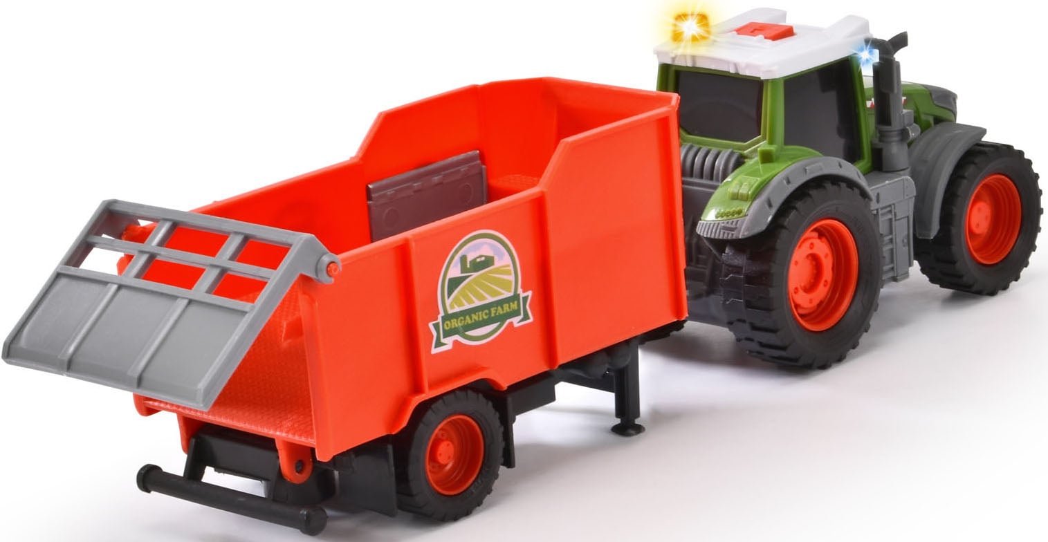 Dickie Toys Spielzeug-Traktor »Fendt mit Anhänger«, mit Licht, Sound und weiteren Funktionen; inklusive Heuballen