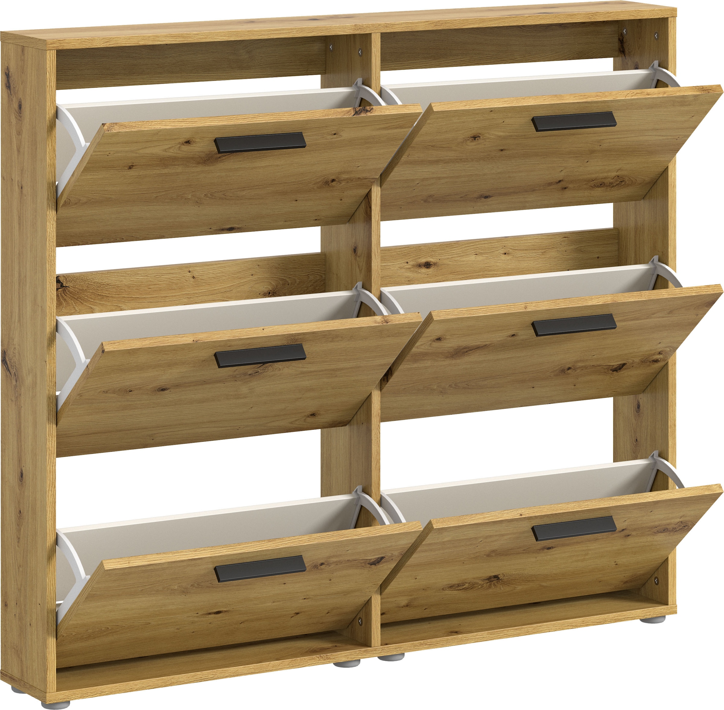 HBZ Schuhkommode »Sam Schuhkipper, Schuhschrank BxHxT 116x103x17 cm«, (1 St.), mit 6 Klappen
