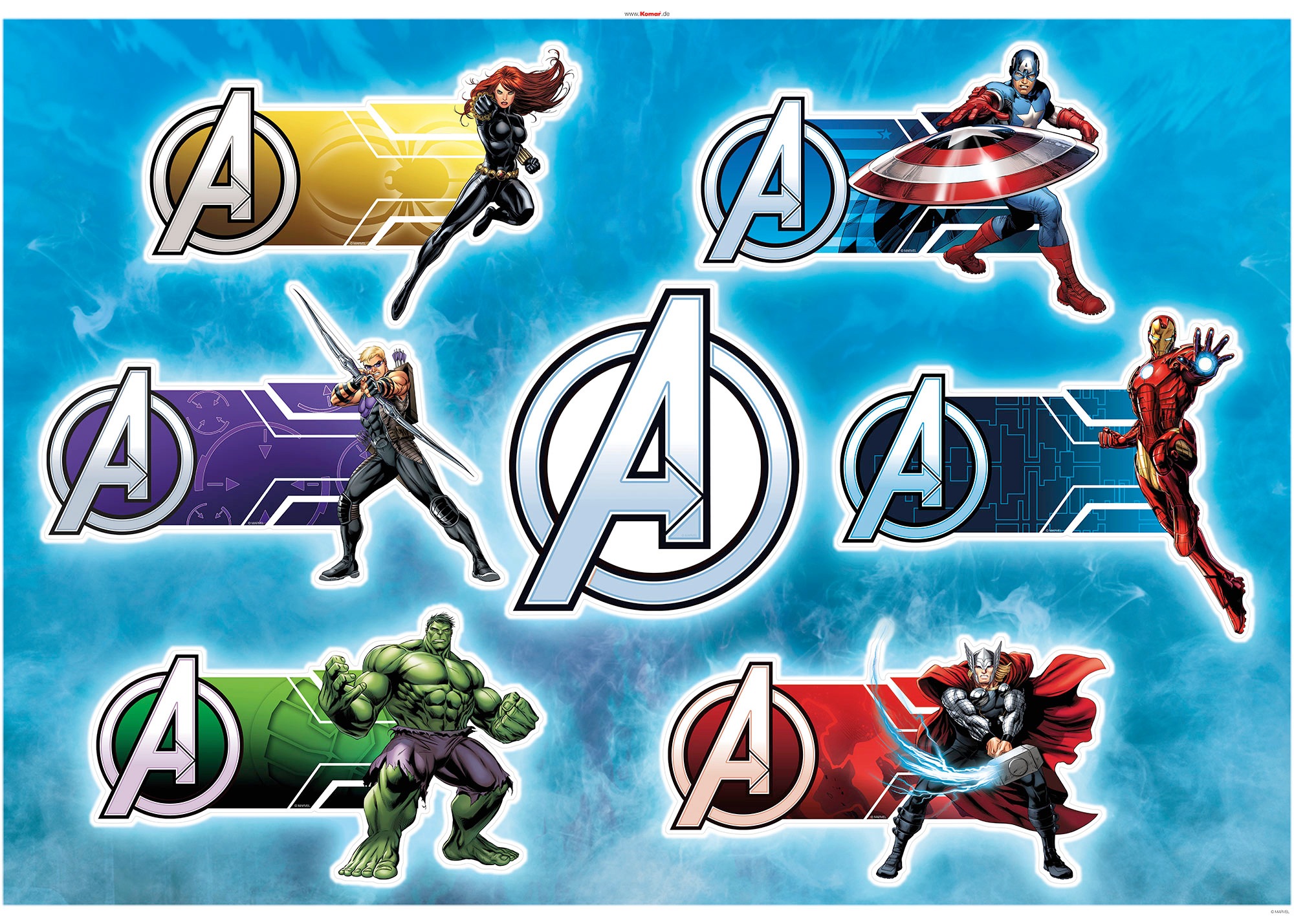 Image of Komar Wandtattoo »Avengers Plates«, (7 St.), 100 x 70 cm bei Ackermann Versand Schweiz