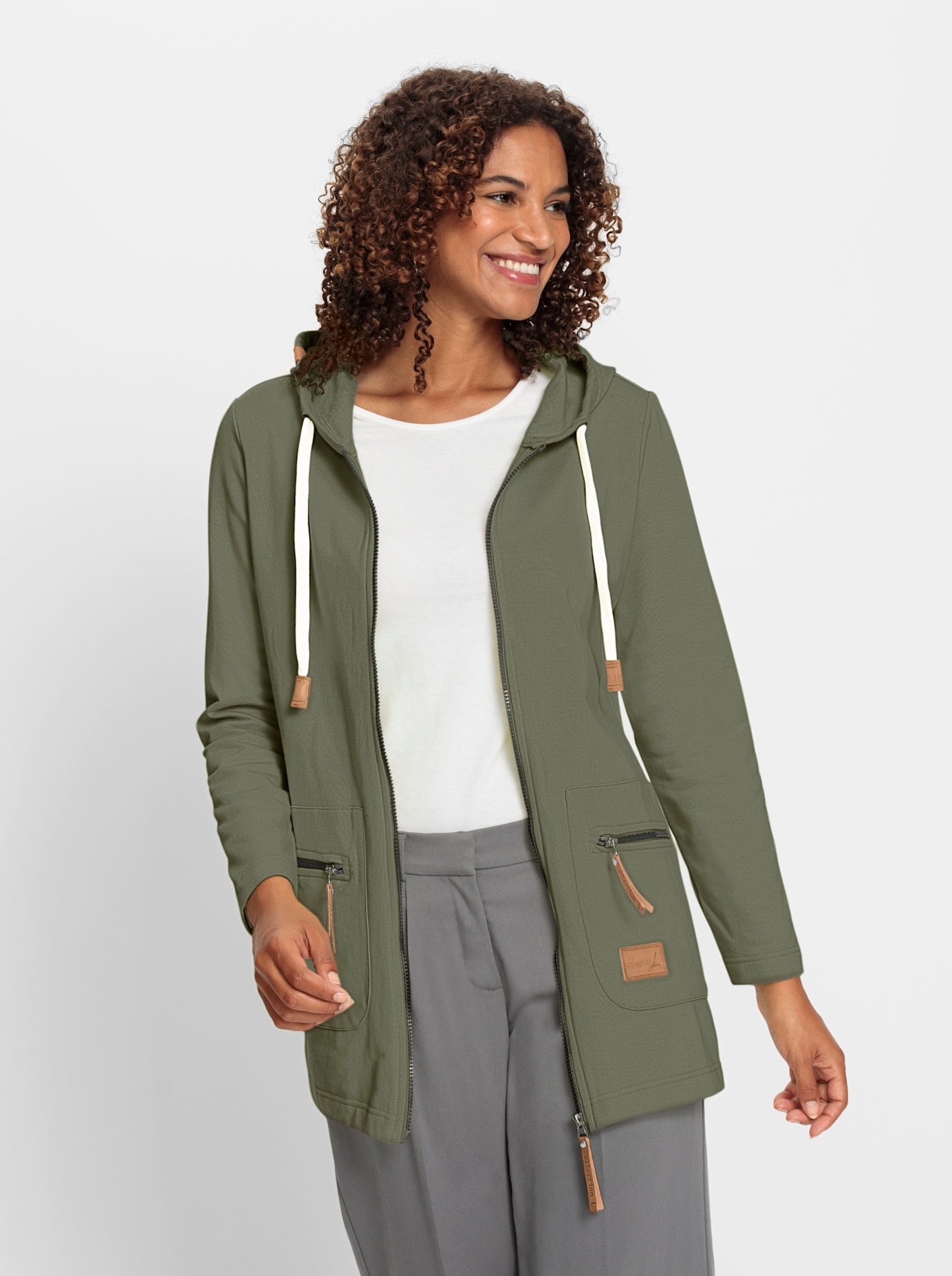 Casual Looks Shirtjacke »Sweatjacke«, (1 tlg.)