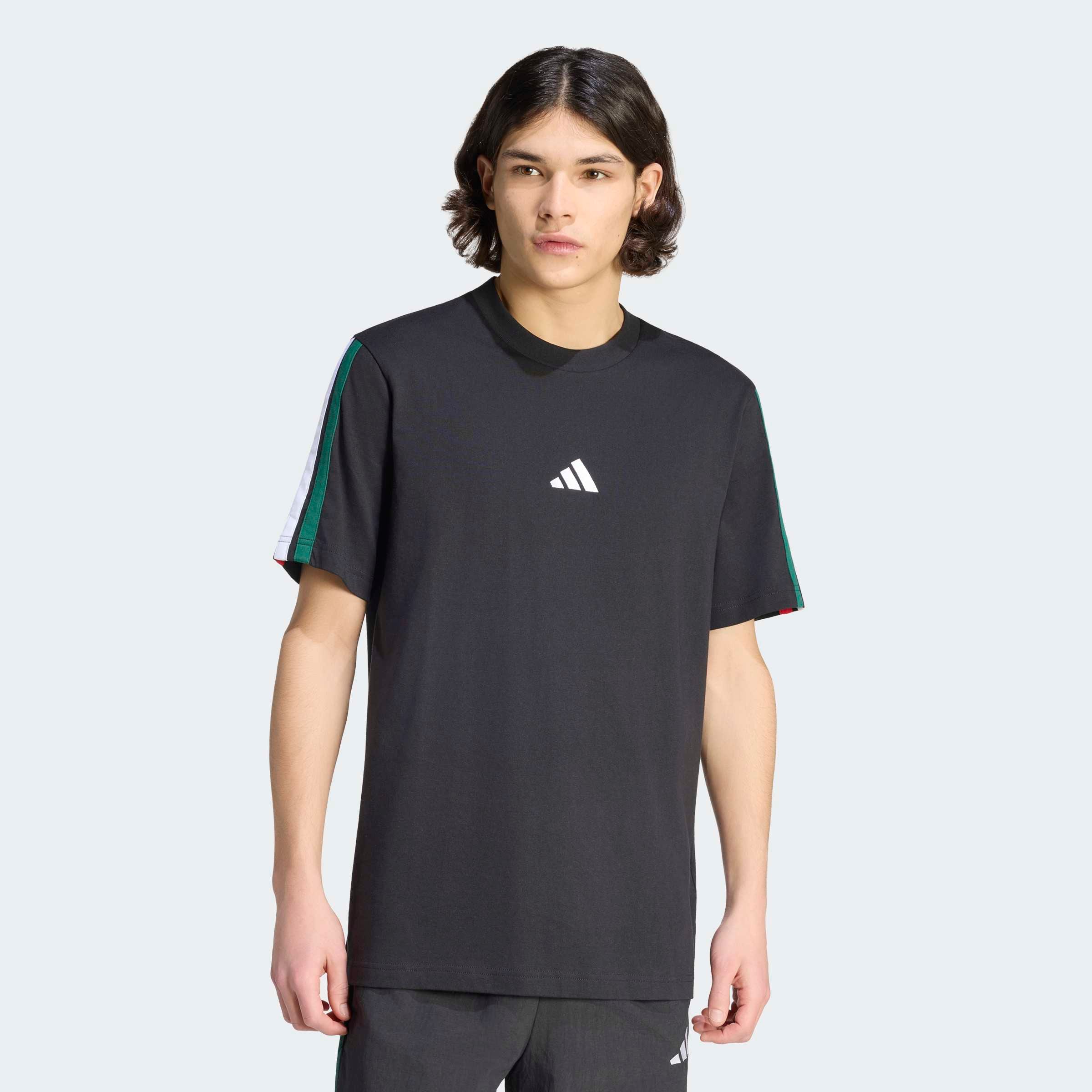 Image of adidas Sportswear T-Shirt "ESSENTIALS DREI STREIFEN, SINGLE JERSEY"