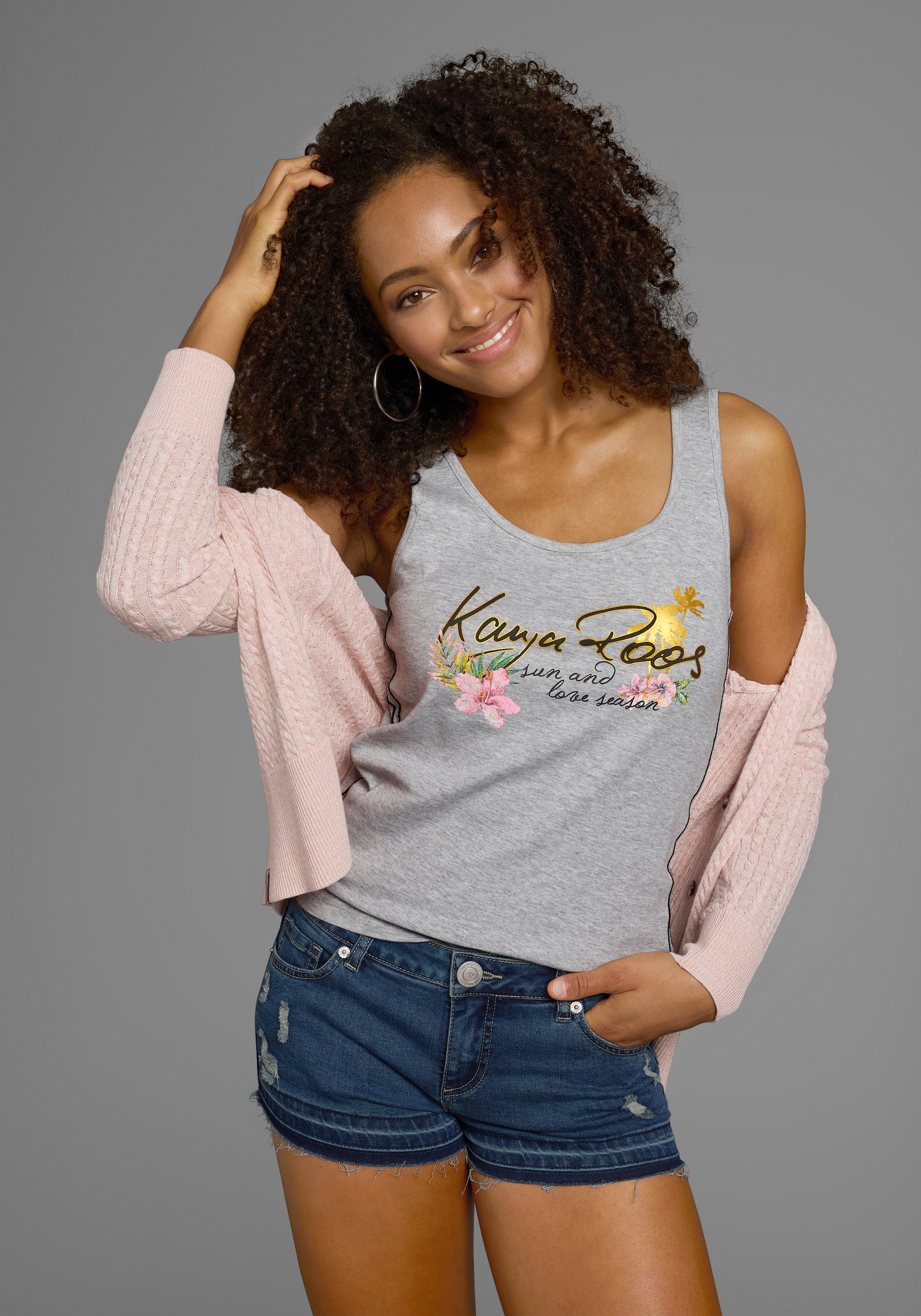 Image of KangaROOS Tanktop mit femininem Frontdruck