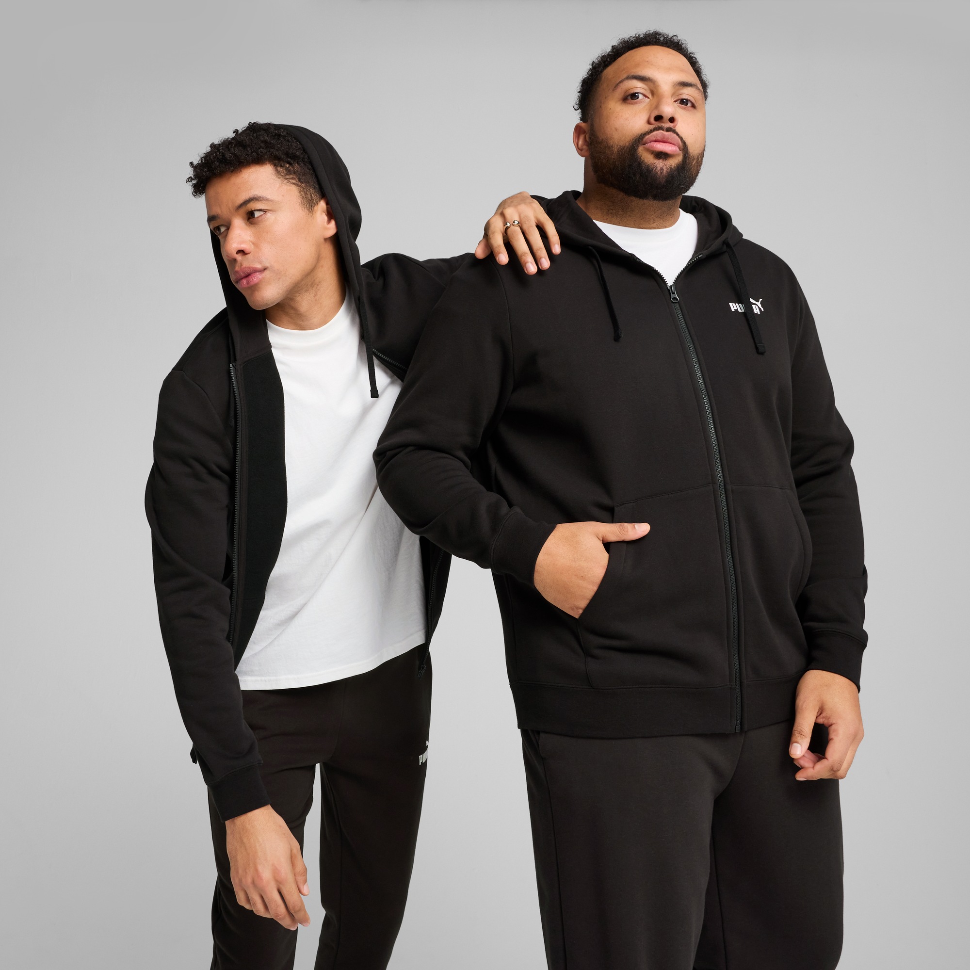 Image of PUMA Kapuzensweatjacke "ESS NO 1 LOGO FULL-ZIP HOODIE FL" mit verstellbarer Kapuze, für Freizeit und Sport