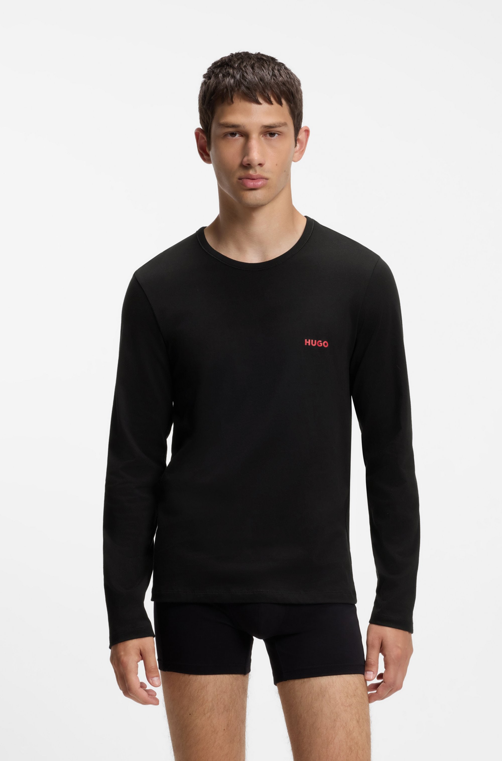 HUGO Underwear T-shirt à manches longues »LS-SHIRT RN TRIPLET« Ensemble, 
