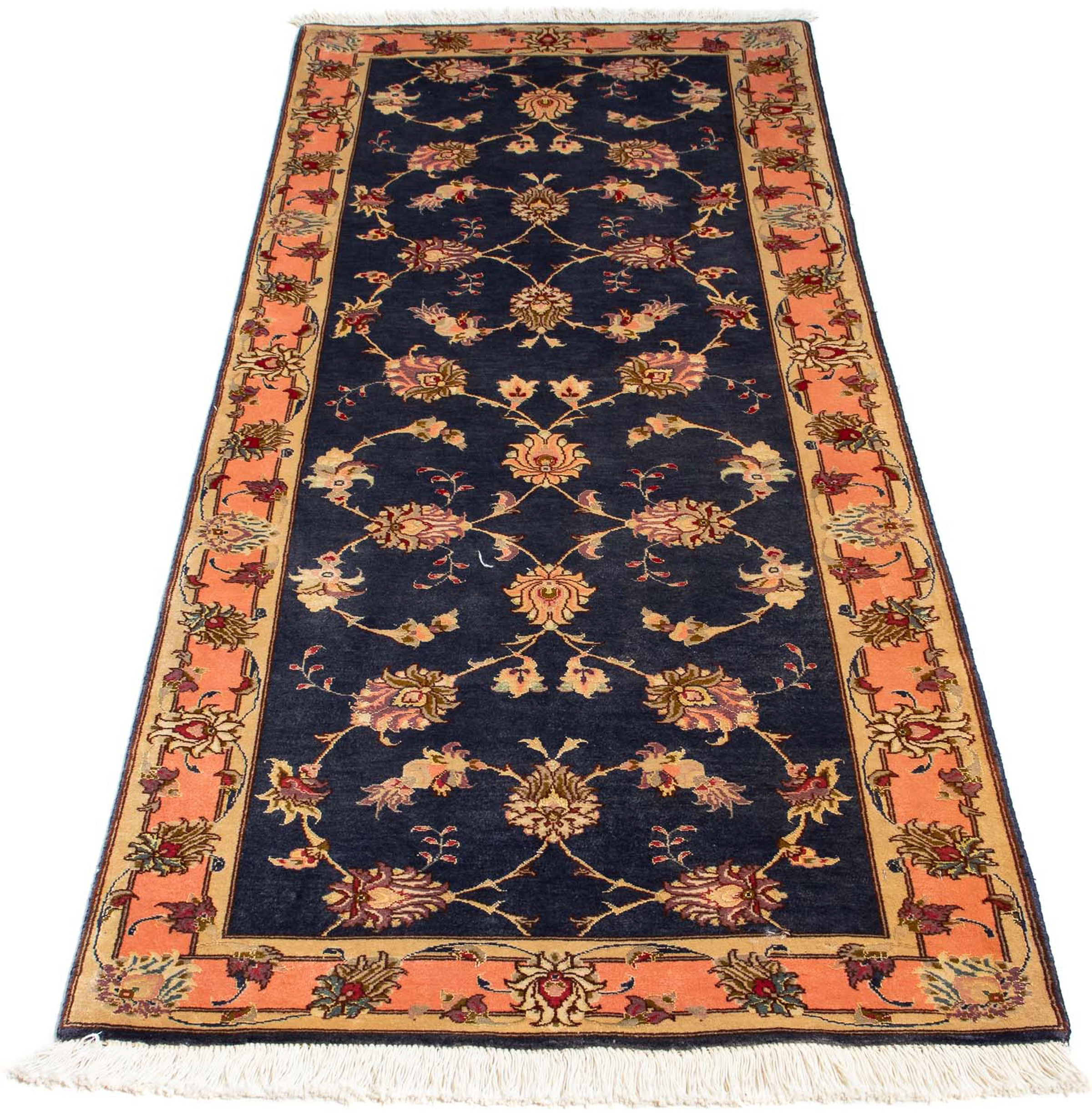 Image of morgenland Orientteppich »Perser - Täbriz - Royal - 198 x 75 cm - dunkelblau«, rechteckig, 7 mm Höhe, Wohnzimmer, Handgeknüpft, Einzelstück mit Zertifikat bei Ackermann Versand Schweiz