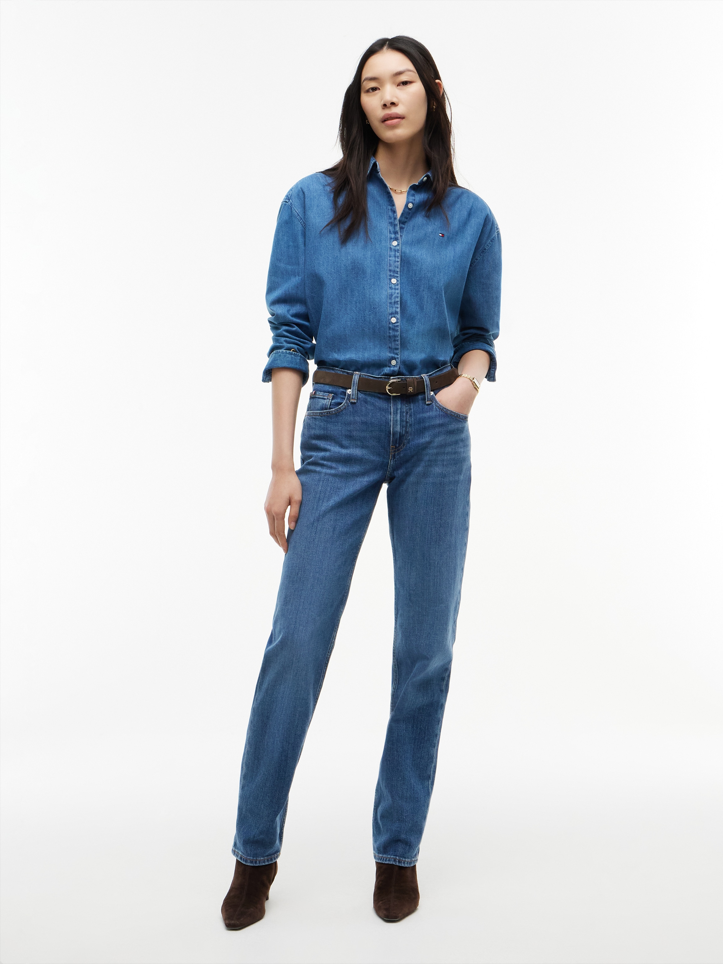 Tommy Hilfiger Jeans skinny »HERITAGE COMO SKINNY RW« avec badge logo Tommy Hilfiger, style 5 poches