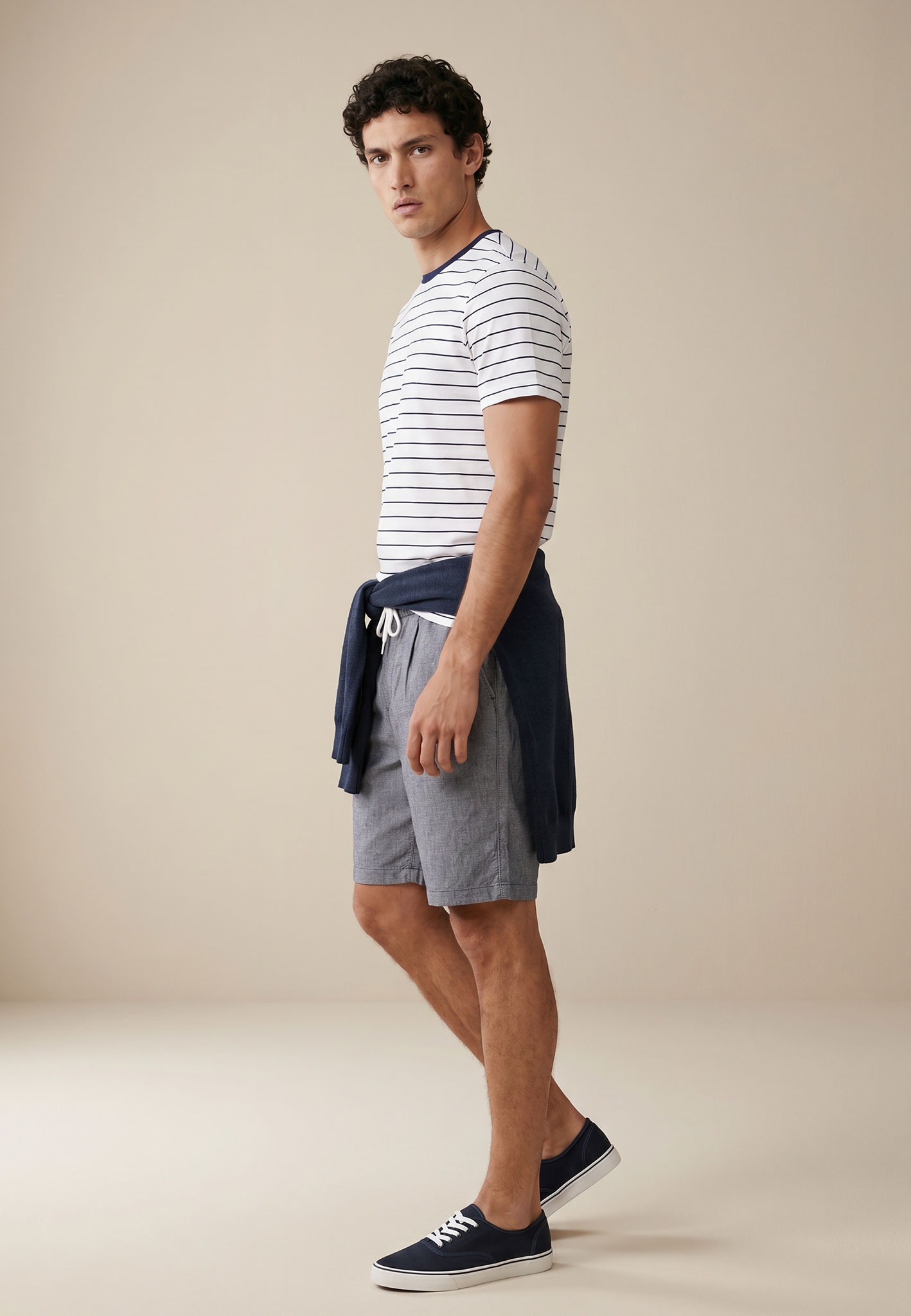 FYNCH-HATTON T-Shirt Regular Fit, ohne Verschluss, mit Streifenmuster