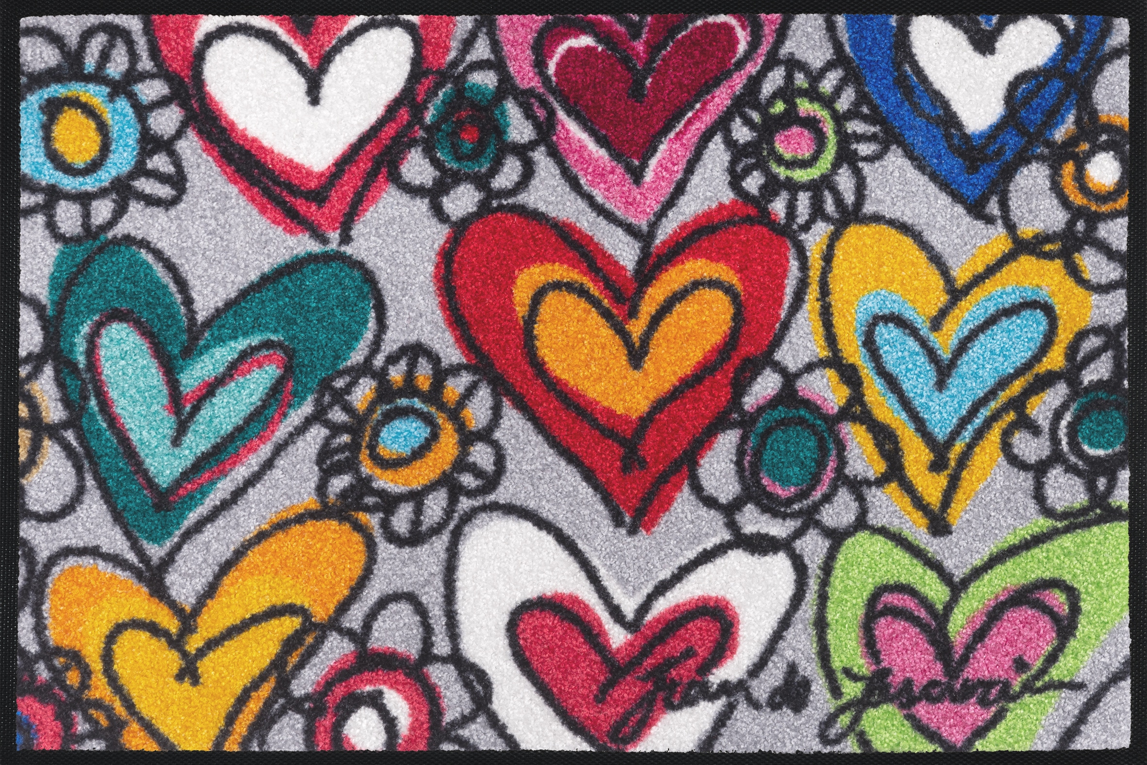Image of wash+dry by Kleen-Tex Fussmatte "With Love, all things are possible" rechteckig 7 mm Höhe