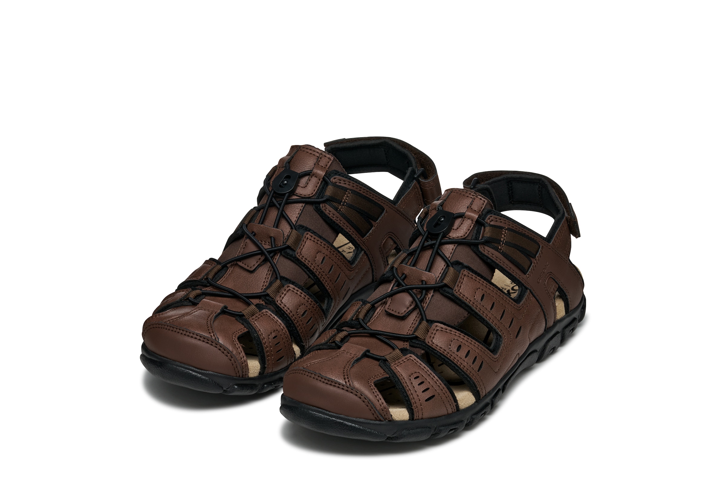 Geox Sandale »UOMO SANDAL STRADA C«  , Sommerschuh, Klettschuh, Outdoorsandale, mit Lederfussbett