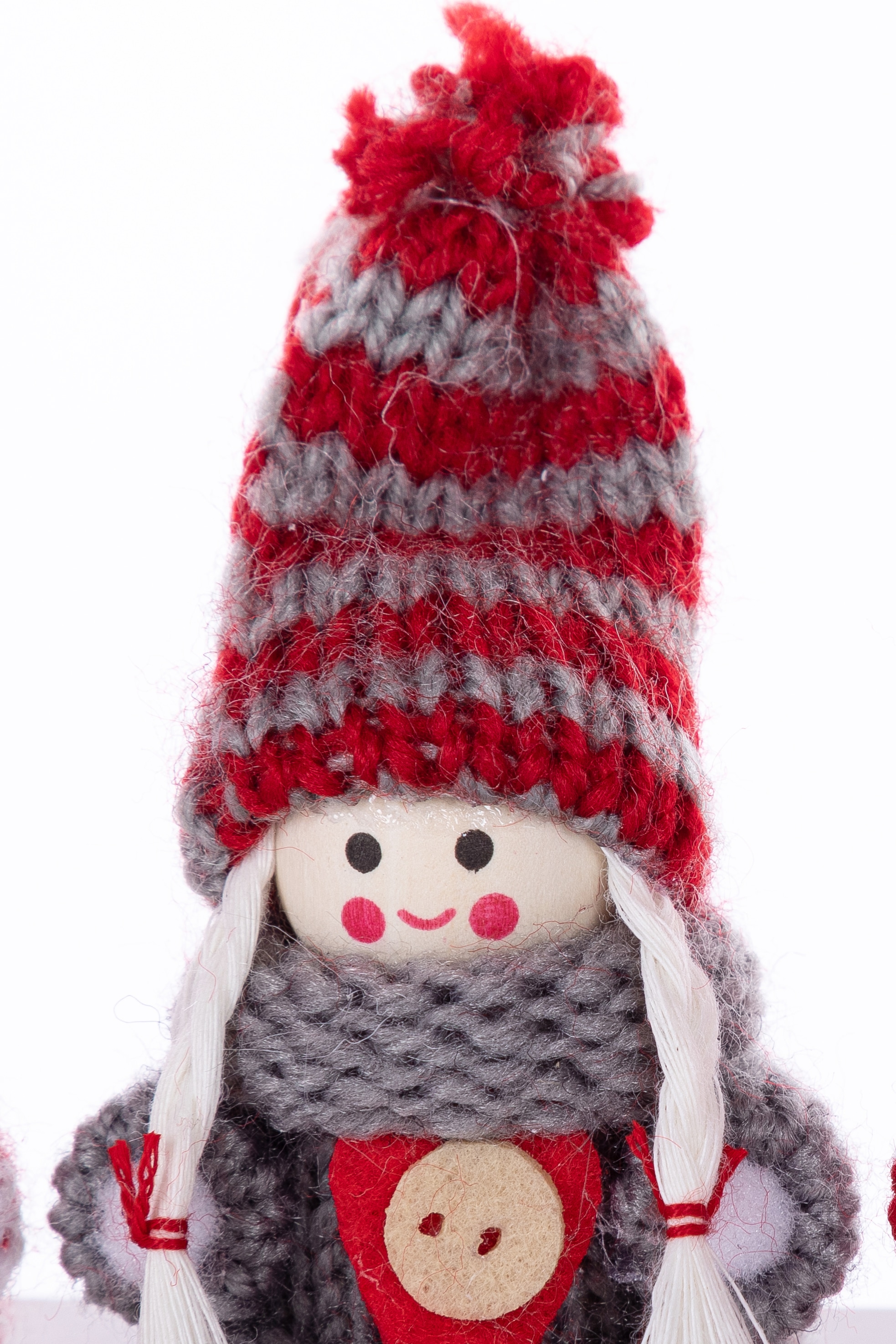 Myflair Möbel & Accessoires Figurine de Noël »Weihnachtsdeko rot« Wollwichtel Baumhänger, Länge ca. 7 cm