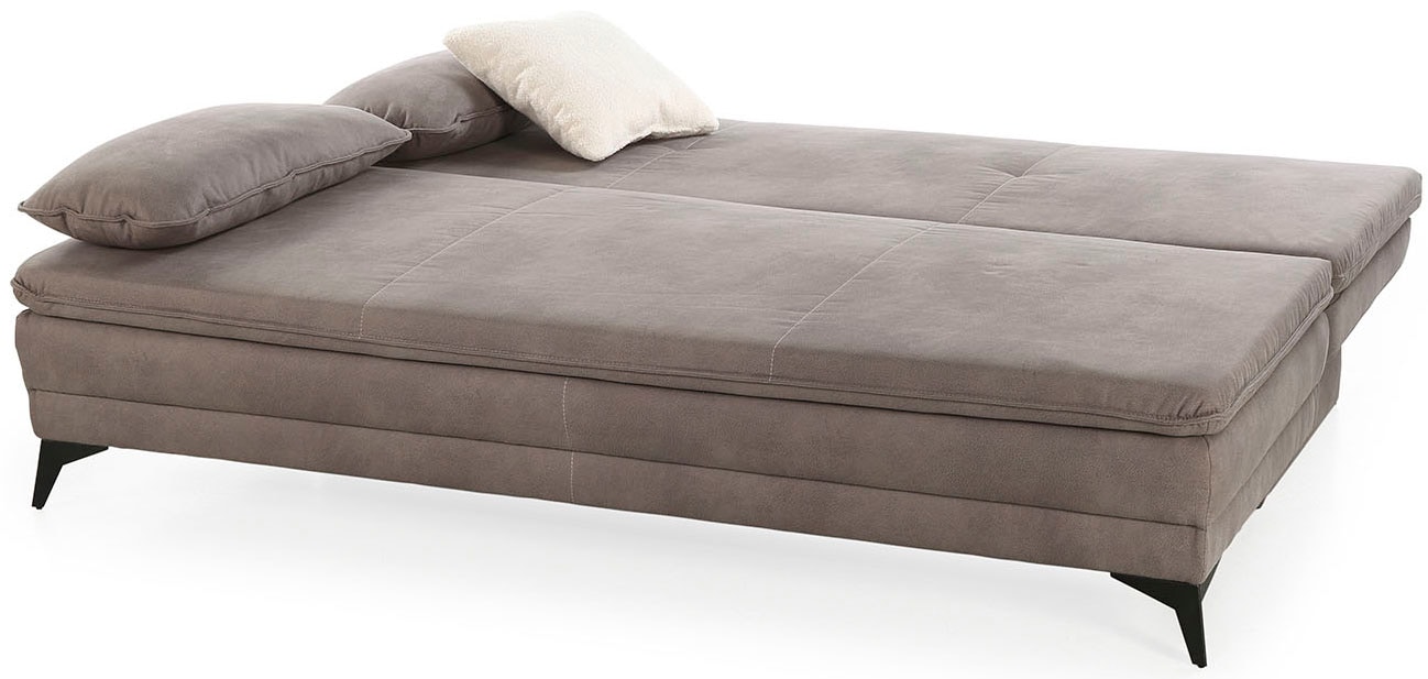Jockenhöfer Gruppe Schlafsofa »Laurin, B: 202 cm, Liegefl. 158x200 cm, Dauerschläfer« mit Bettfunktion, Bettkasten, Kaltschaumtopper &1 Zierkissen