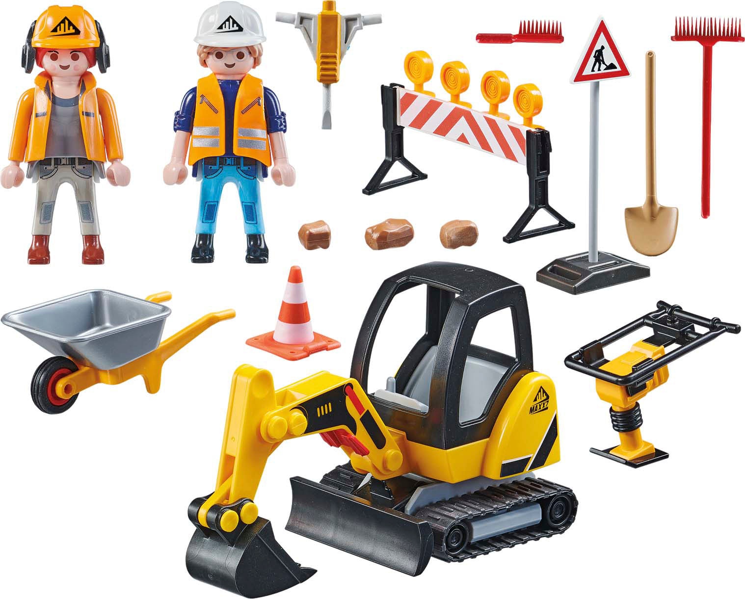 Playmobil® Konstruktions-Spielset »Strassenbau (71045), City Action«, (45 St.), Made in Europe