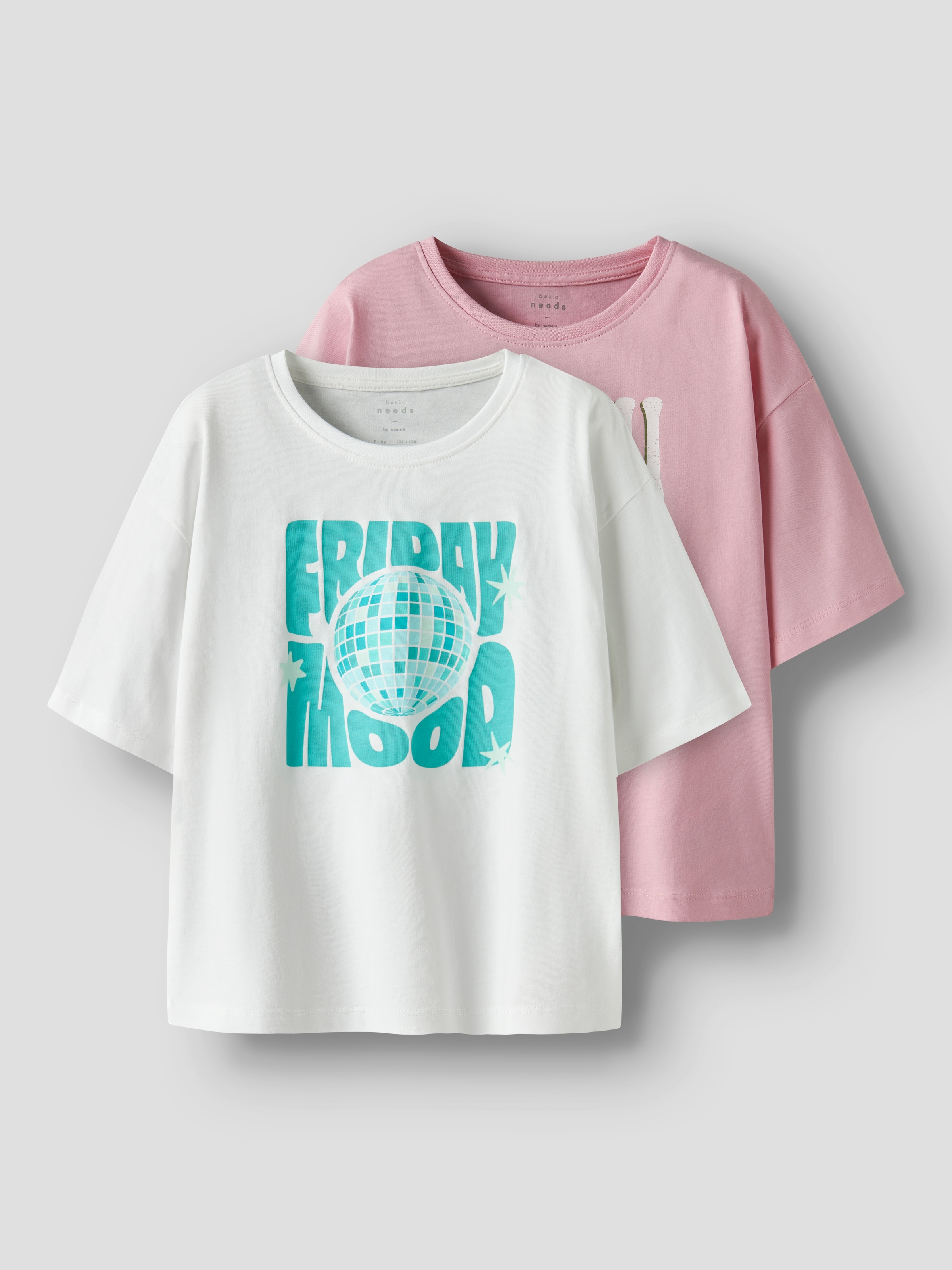 Name It Kurzarmshirt »NKFVEEN 2P SS RLX TOP«, (Packung, 2 tlg.)