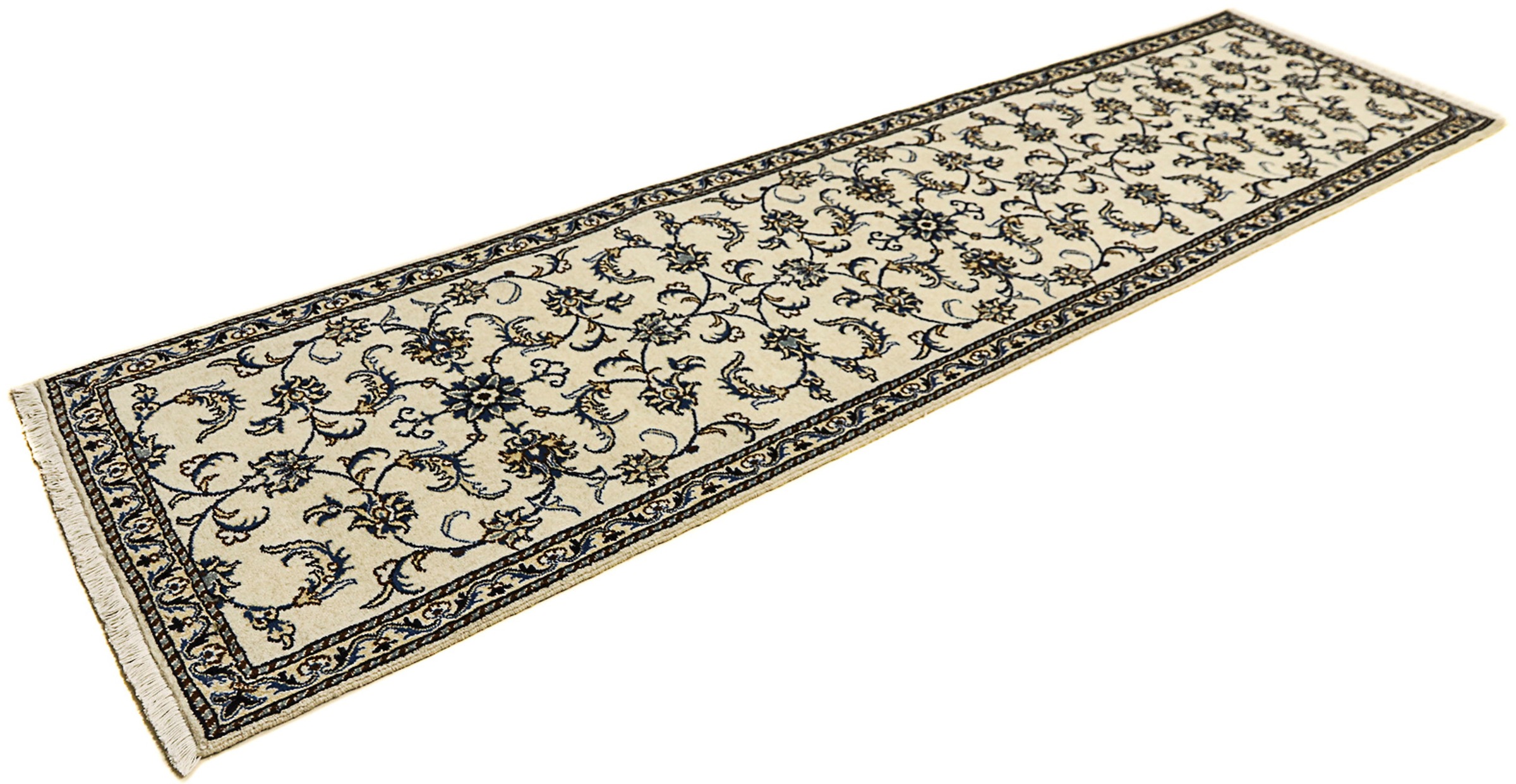 Image of morgenland Orientteppich »Perser - Nain - 296 x 79 cm - beige«, rechteckig, 12 mm Höhe, Wohnzimmer, Handgeknüpft, Einzelstück mit Zertifikat bei Ackermann Versand Schweiz