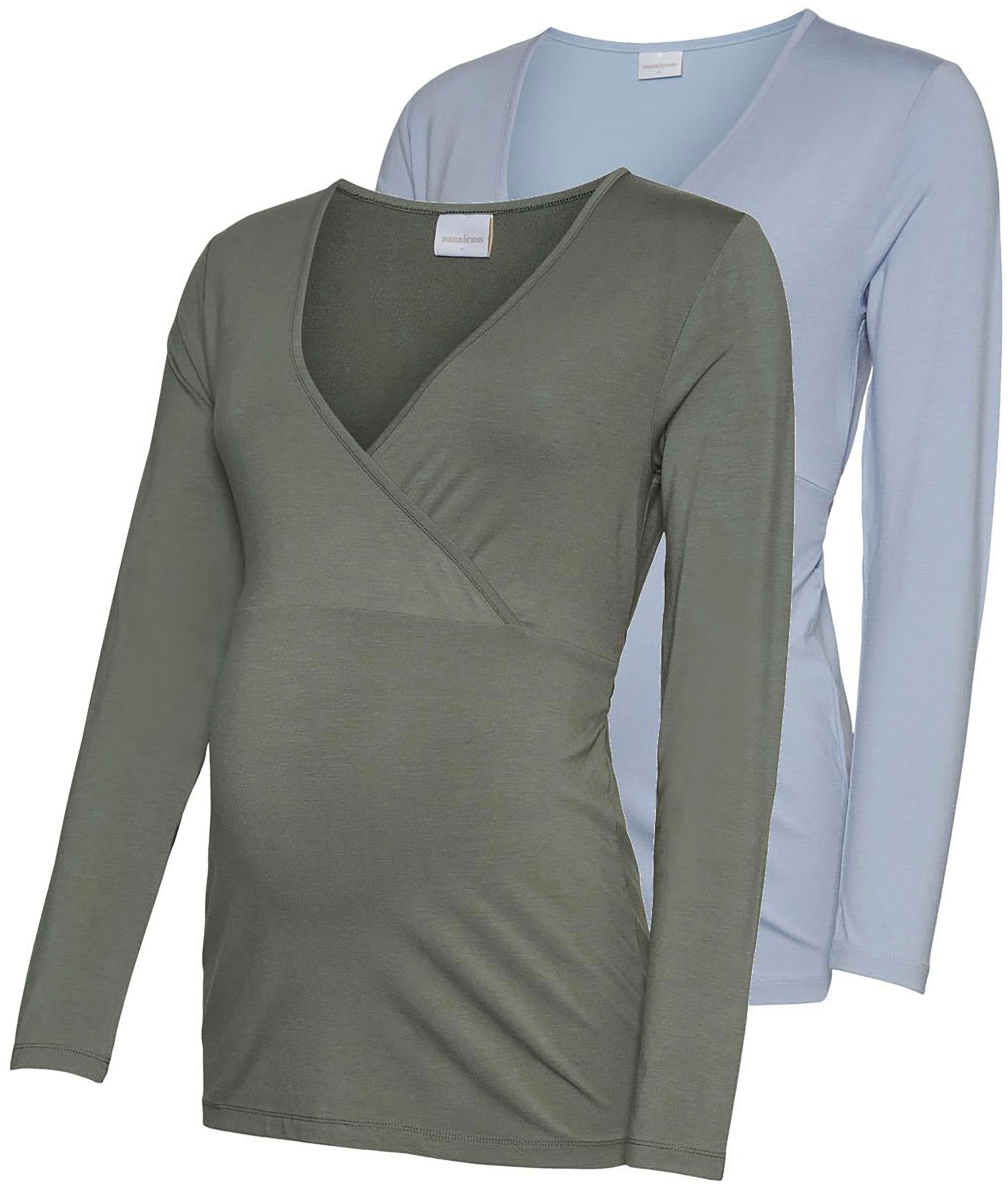 Image of Mamalicious Umstandsshirt »MLCHARLIE«, (Set, 2er-Pack), in Wickel-Optik bei Ackermann Versand Schweiz