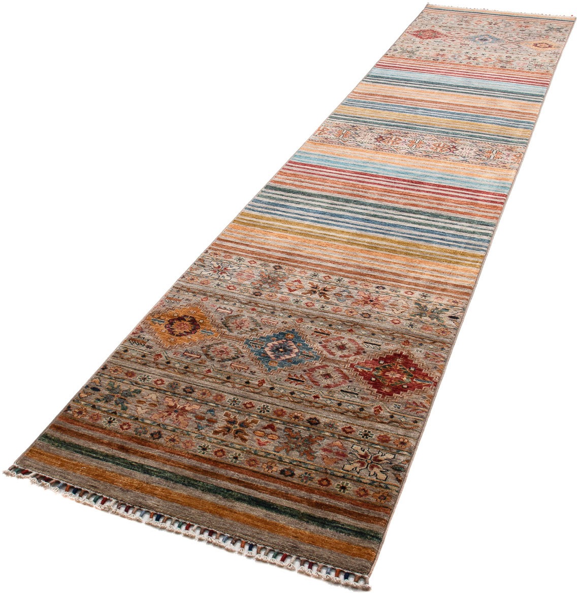 Image of morgenland Orientteppich »Ziegler - 395 x 76 cm - mehrfarbig«, rechteckig, 6 mm Höhe, Wohnzimmer, Handgeknüpft, Einzelstück mit Zertifikat bei Ackermann Versand Schweiz