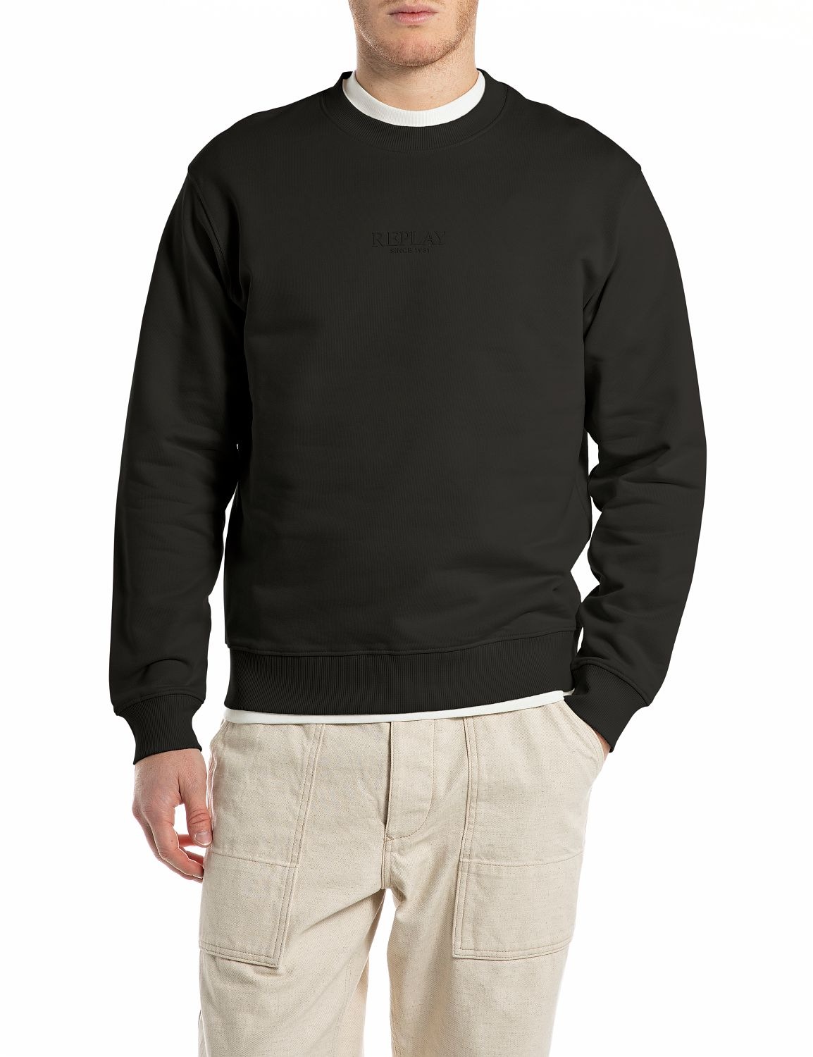 Image of Replay Sweatshirt, Rundhals, Regular Fit