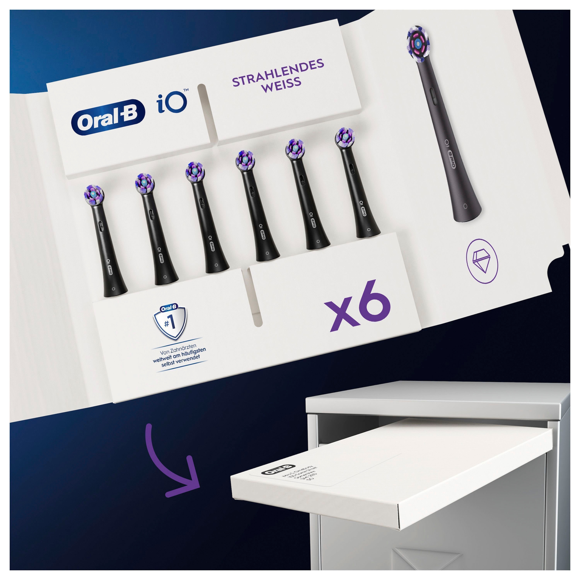 Oral-B Aufsteckbürsten »iO Strahlendes Weiss«, iO Technologie