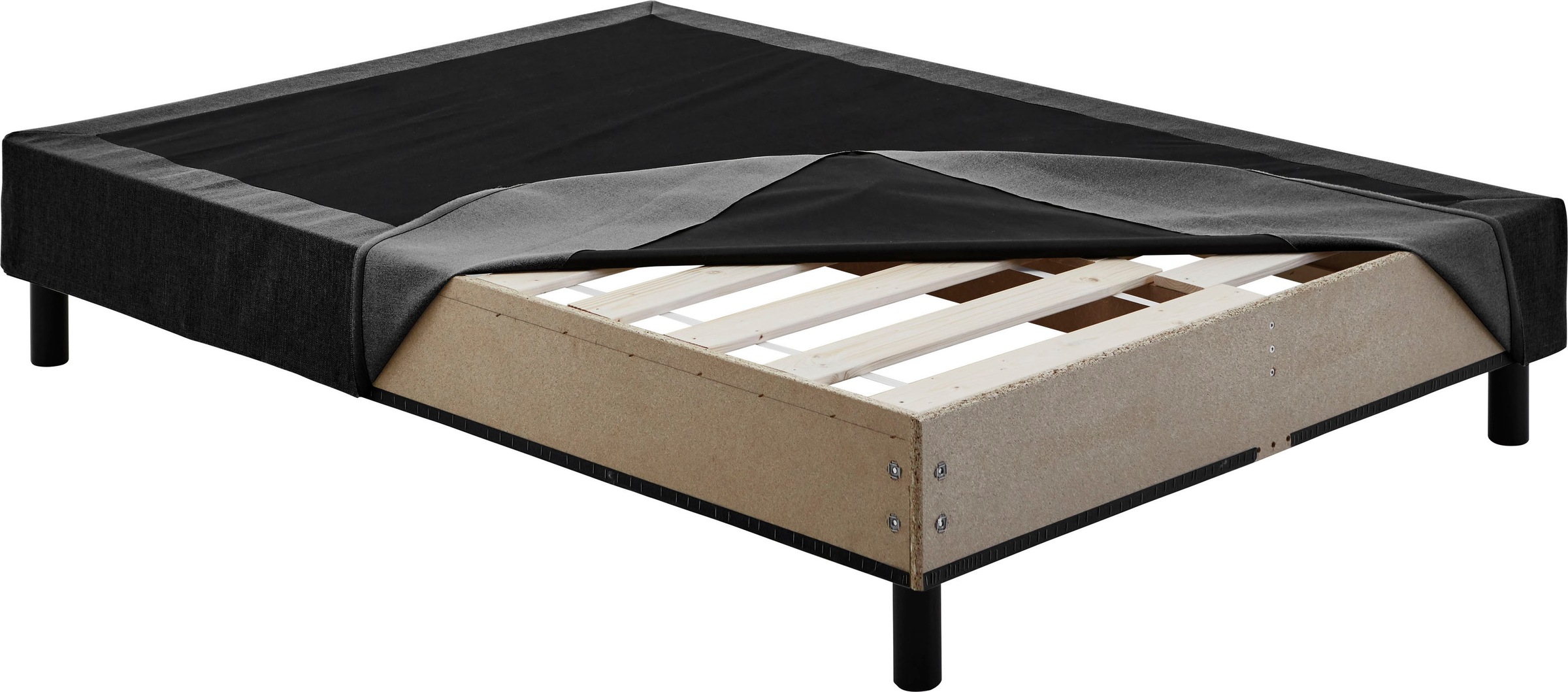 ATLANTIC home collection Boxbett »Happy« ohne Kopfteil, mit Topper, wahlweise mit oder ohne Bettwaren