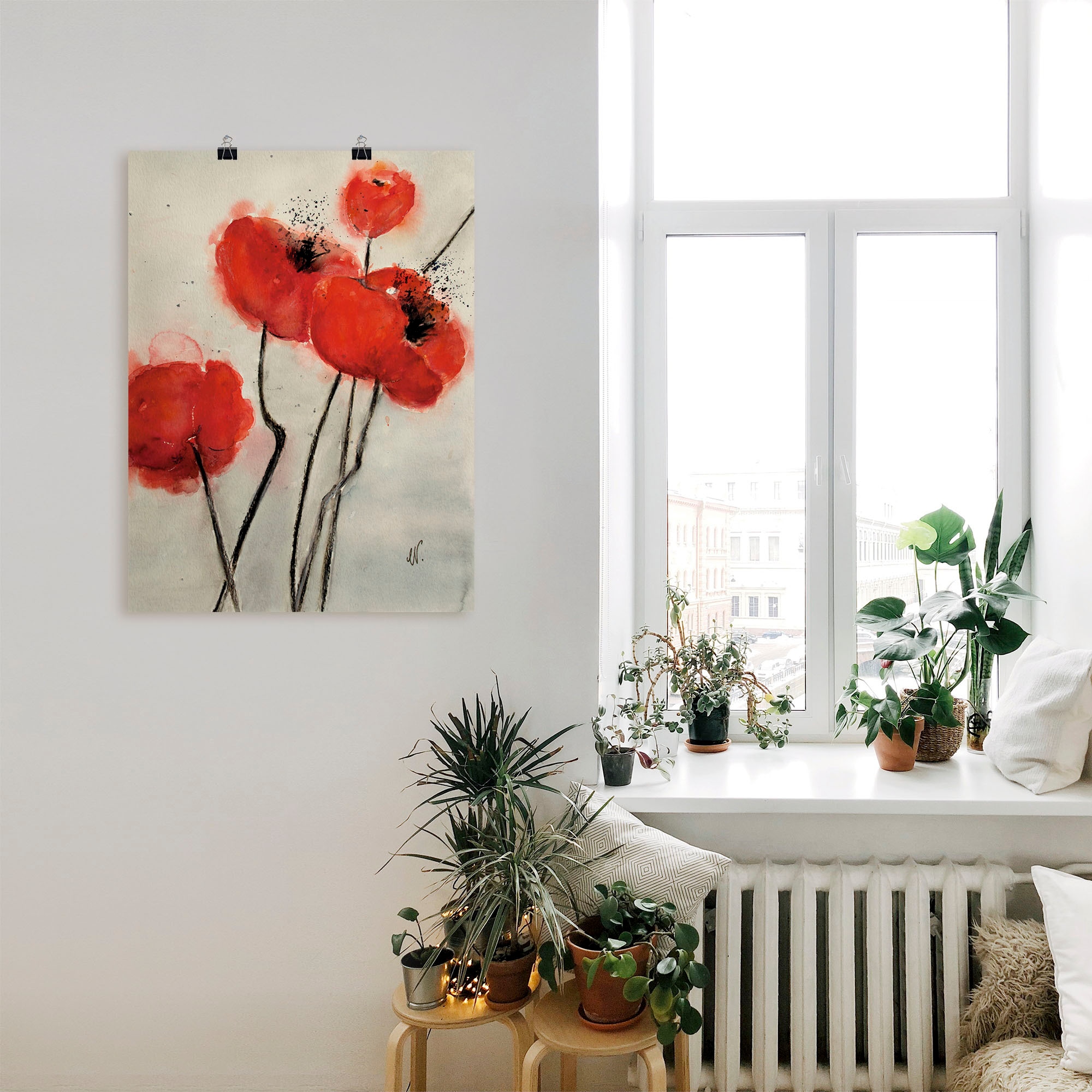 Artland Wandbild »Roter Mohn« Blumen 1 Stk. tlg. als Leinwandbild, Poster in verschied. Grössen
