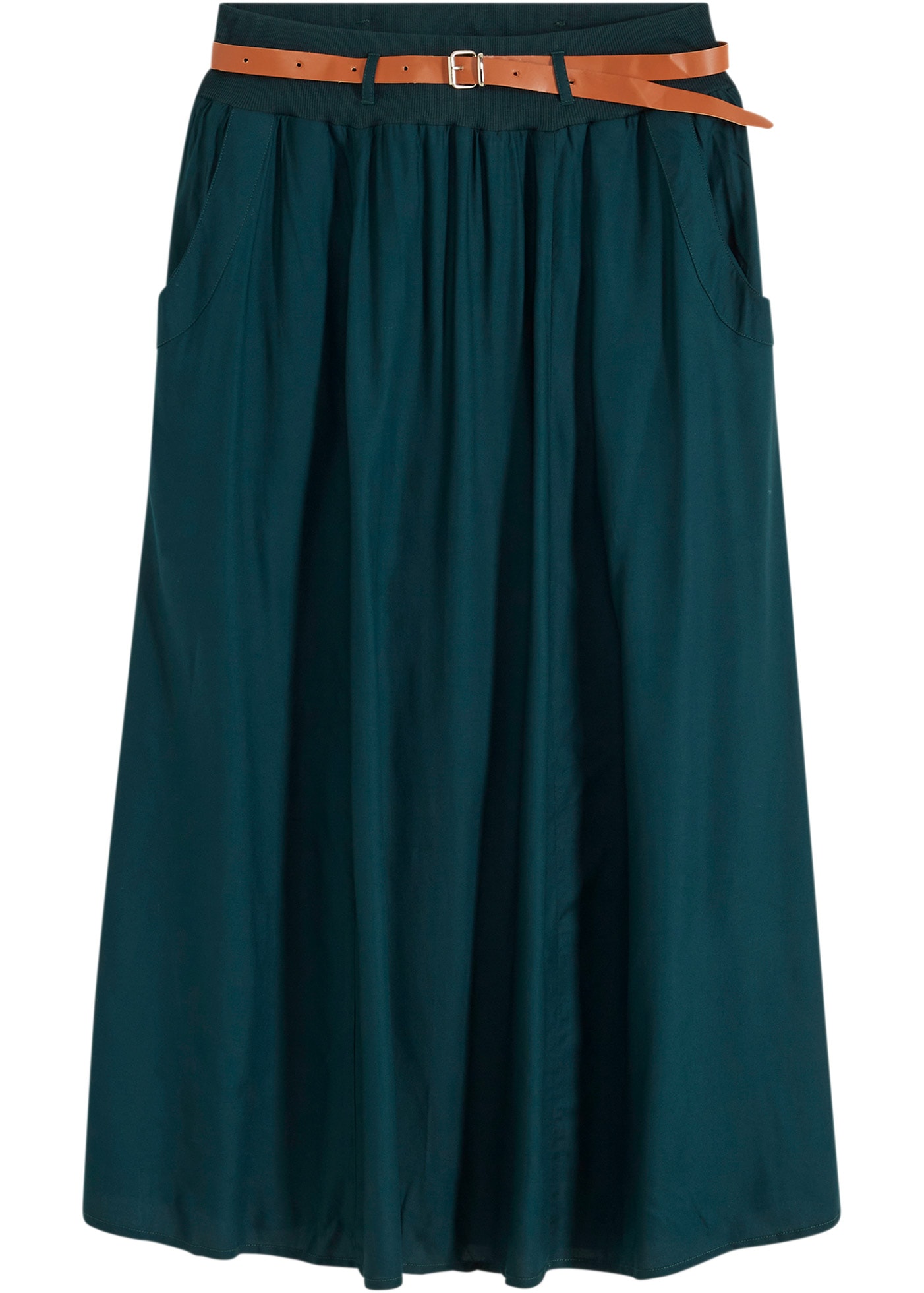 bonprix Maxi jupe »Maxirock mit Gürtel (2-tlg.Set)« Set, 2, 2 cuis aus Viskose, Maxilänge, ausgestellte Passform, mit Eingrifftaschen