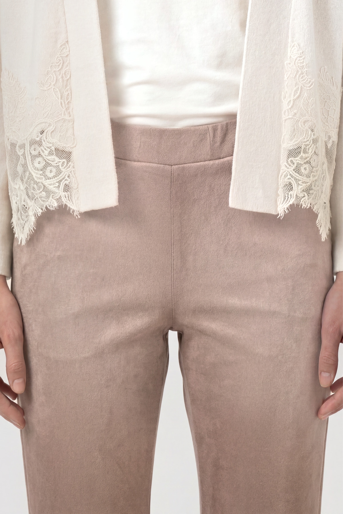 Monari Pantalon à enfiler »Hose Velours 78cm«  coupe régulière avec ceinture élastique