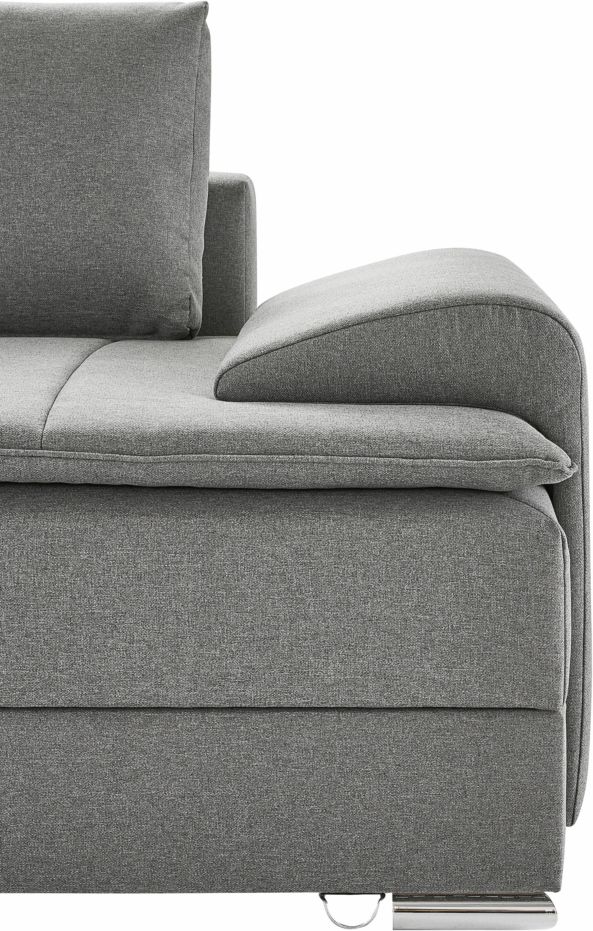 INOSIGN Ecksofa »Boxspringbett Night & Day L-Form mit Dauer-Schlaffunktion mit Armlehne«, mit Boxspring-Bettfunktion 180x200 cm und Bettkasten, Dauerschläfer!