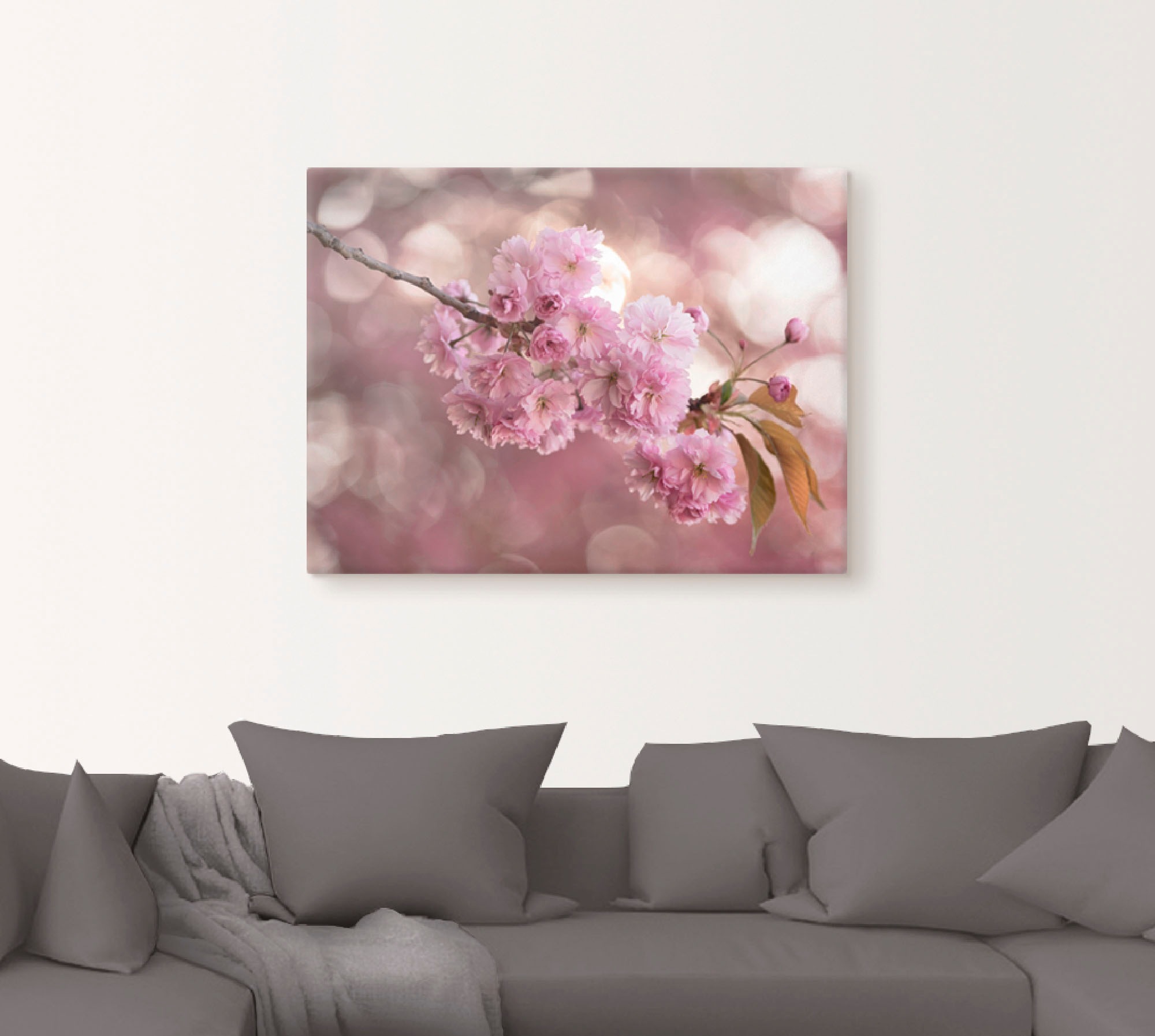 Artland Wandbild »Japanische Kirschblüte in Love III«, Blumen, (1 St.), als Leinwandbild in verschied. Grössen
