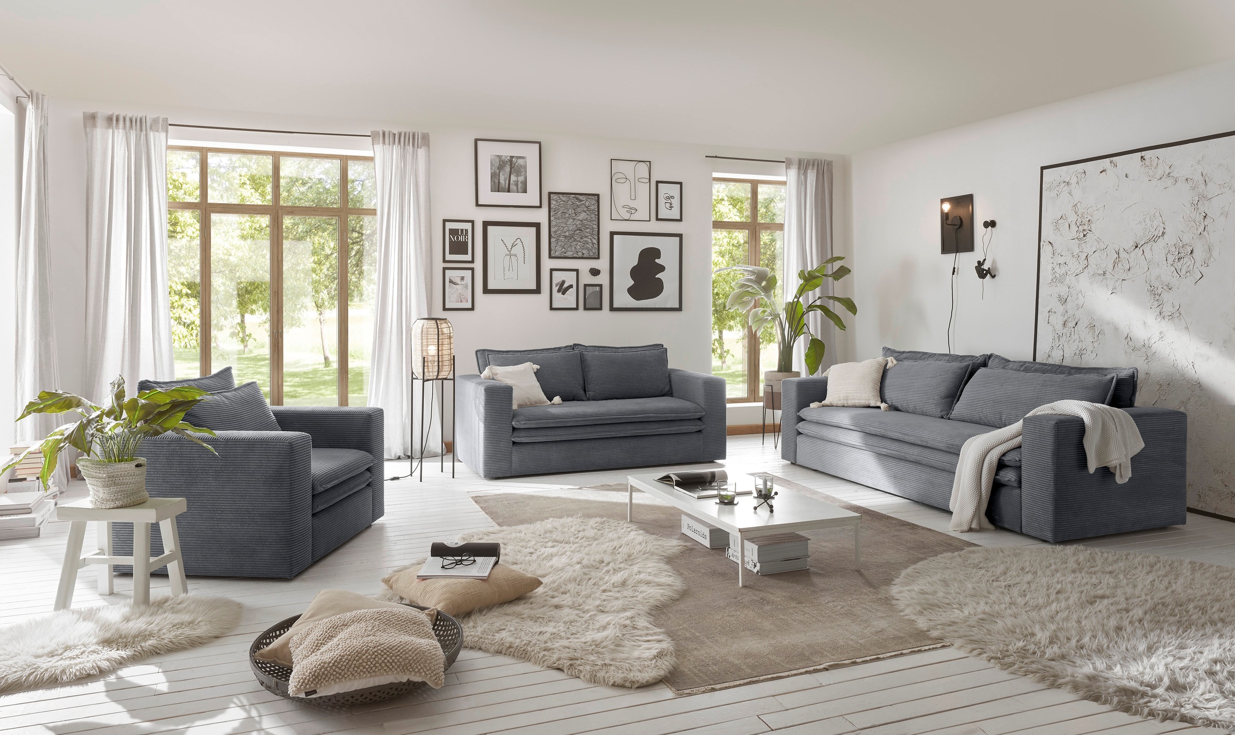 Places of Style Loveseat »PIAGGE«, Hochwertiger Cord, trendiger Loveseat