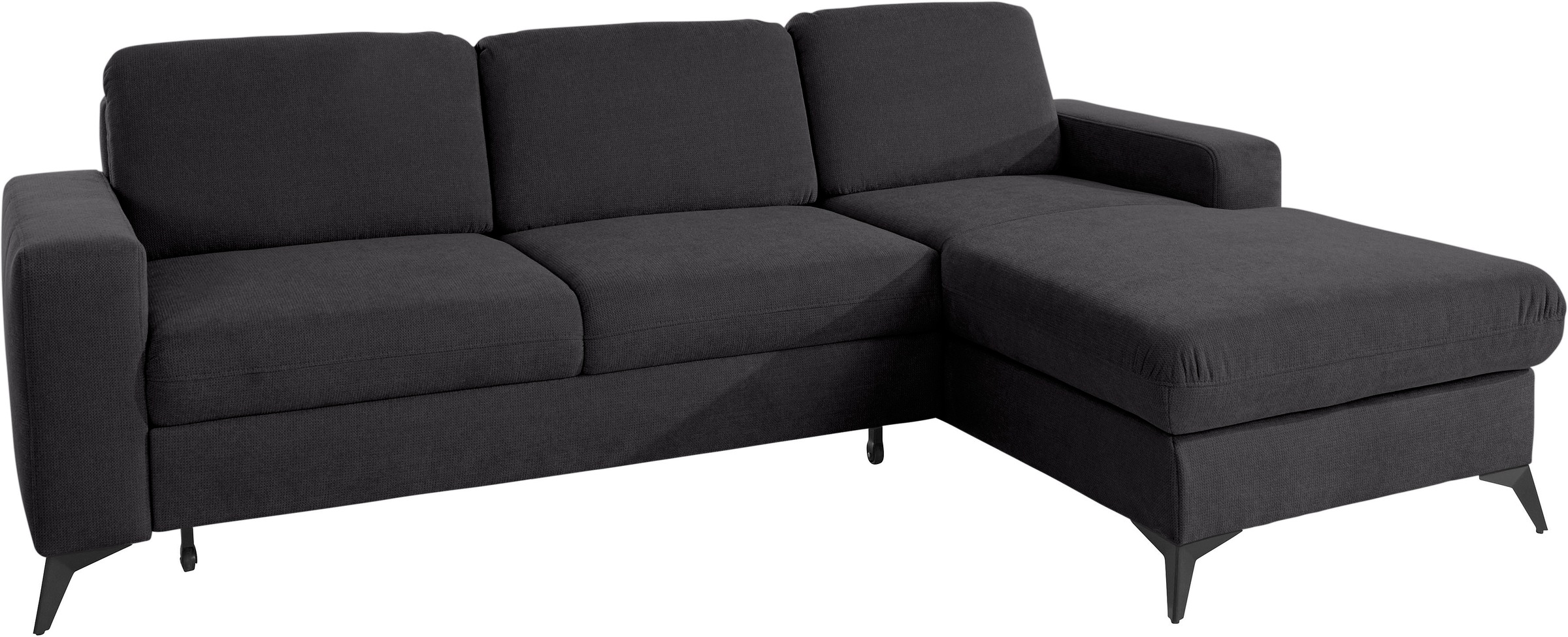 Places of Style Ecksofa »Lolland L-Form«, Wahlweise mit Bettfunktion und Bettkasten, Federkern