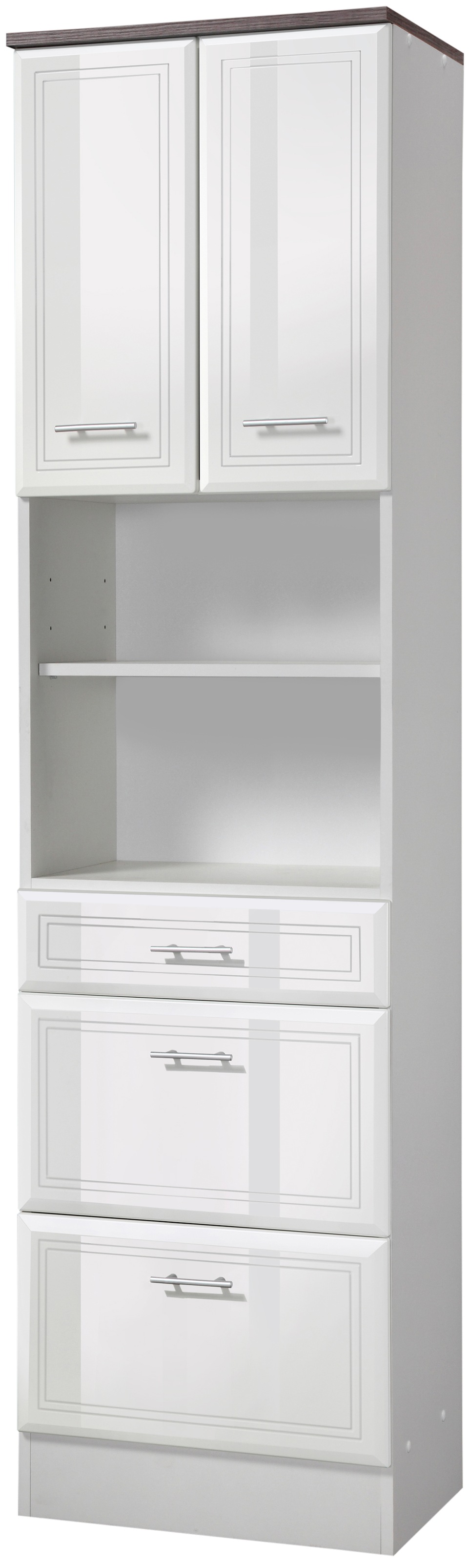 Image of HELD MÖBEL Hochschrank »Neapel«, Breite 50 cm, mit Hochglanzfronten und eleganter Fräsung bei Ackermann Versand Schweiz